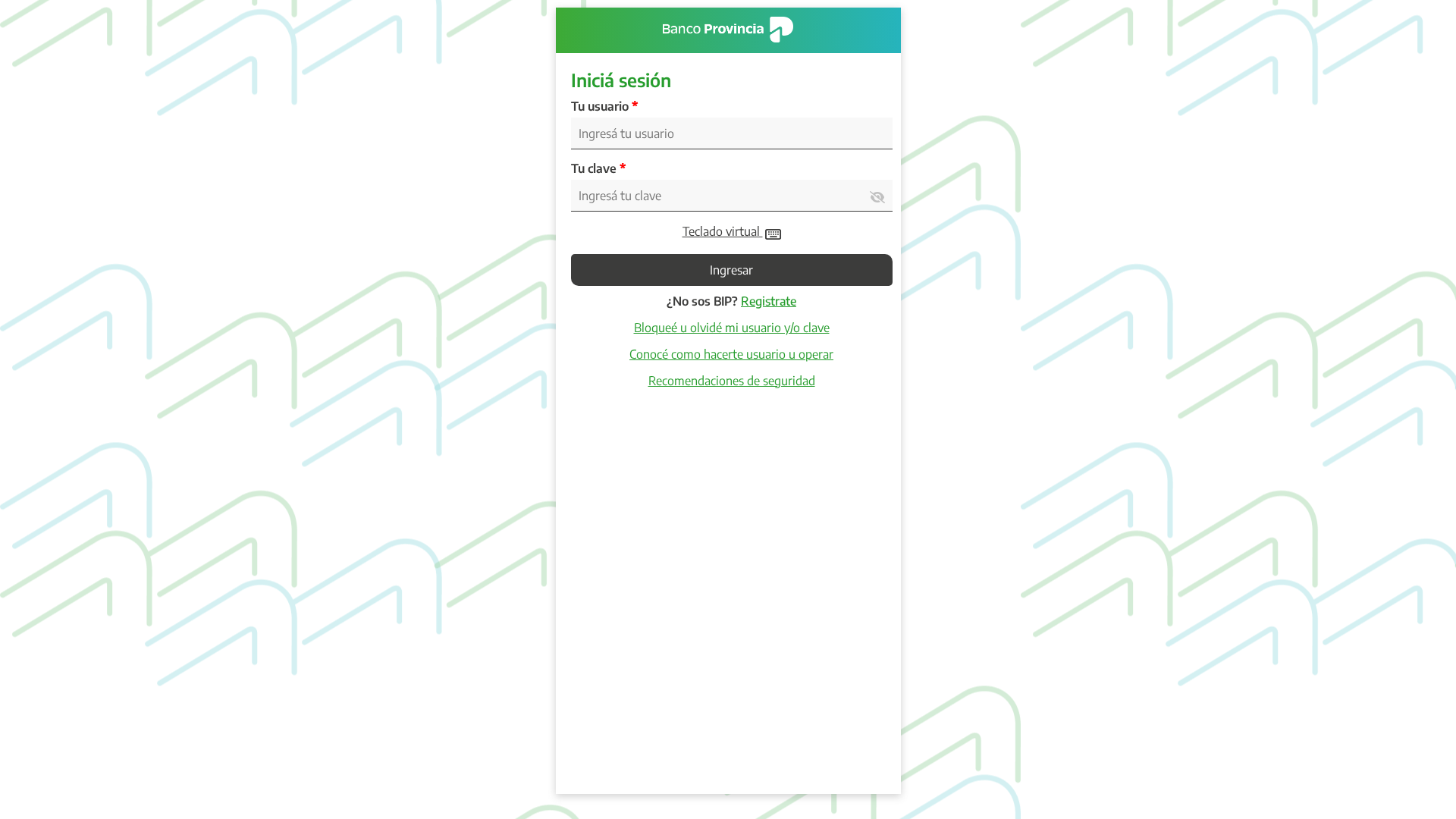 Screenshot of bancoprovincia.xyz
