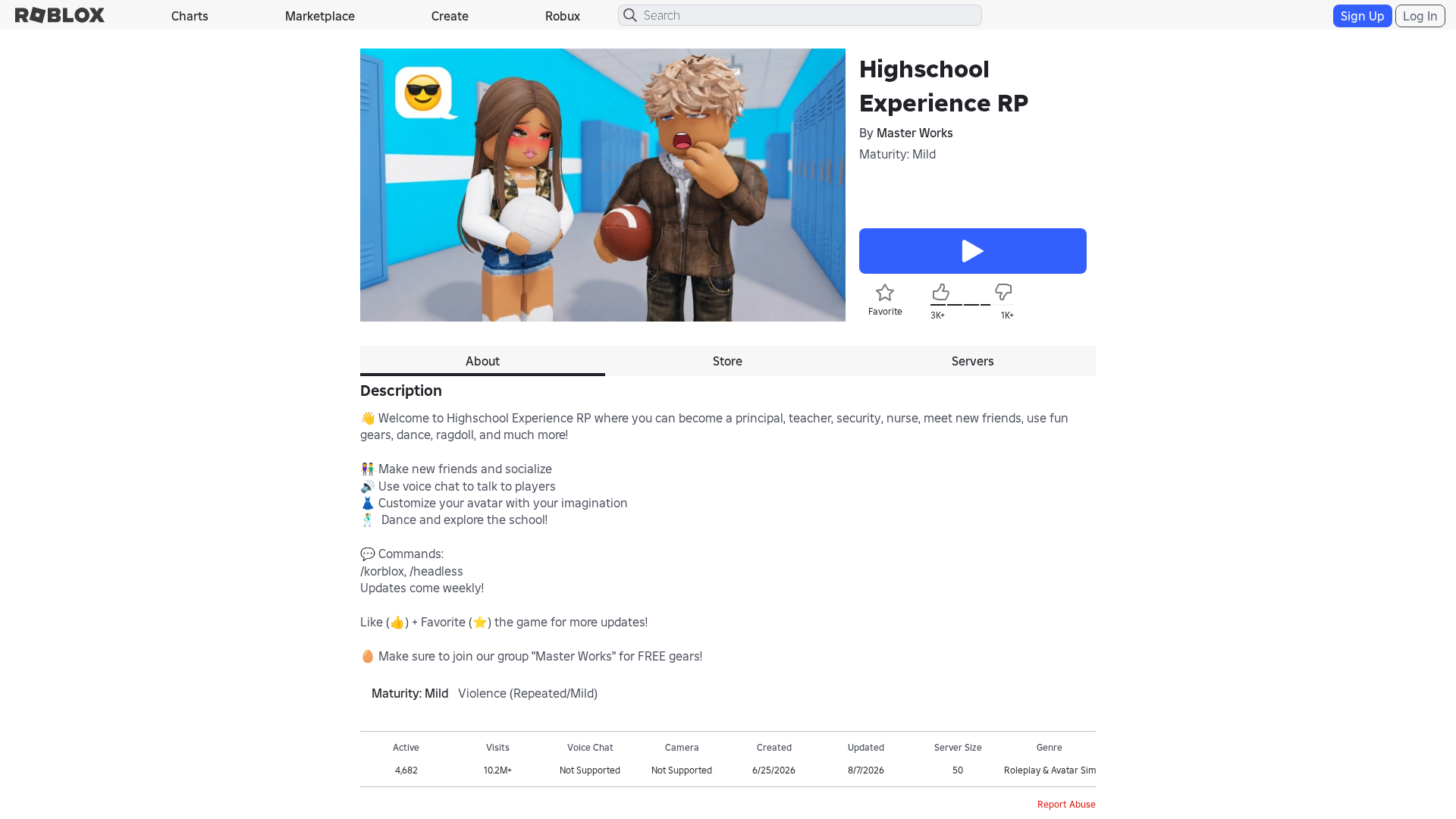Screenshot of www.roblox.com.gr
