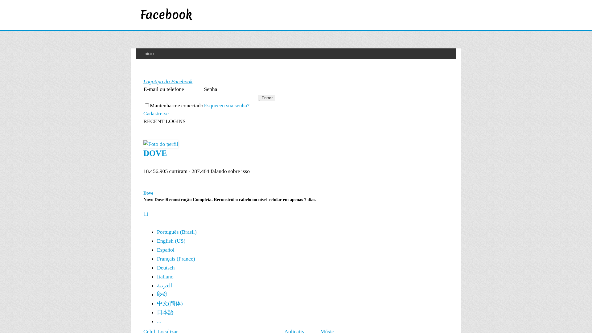 Screenshot of facebook-interface.blogspot.com