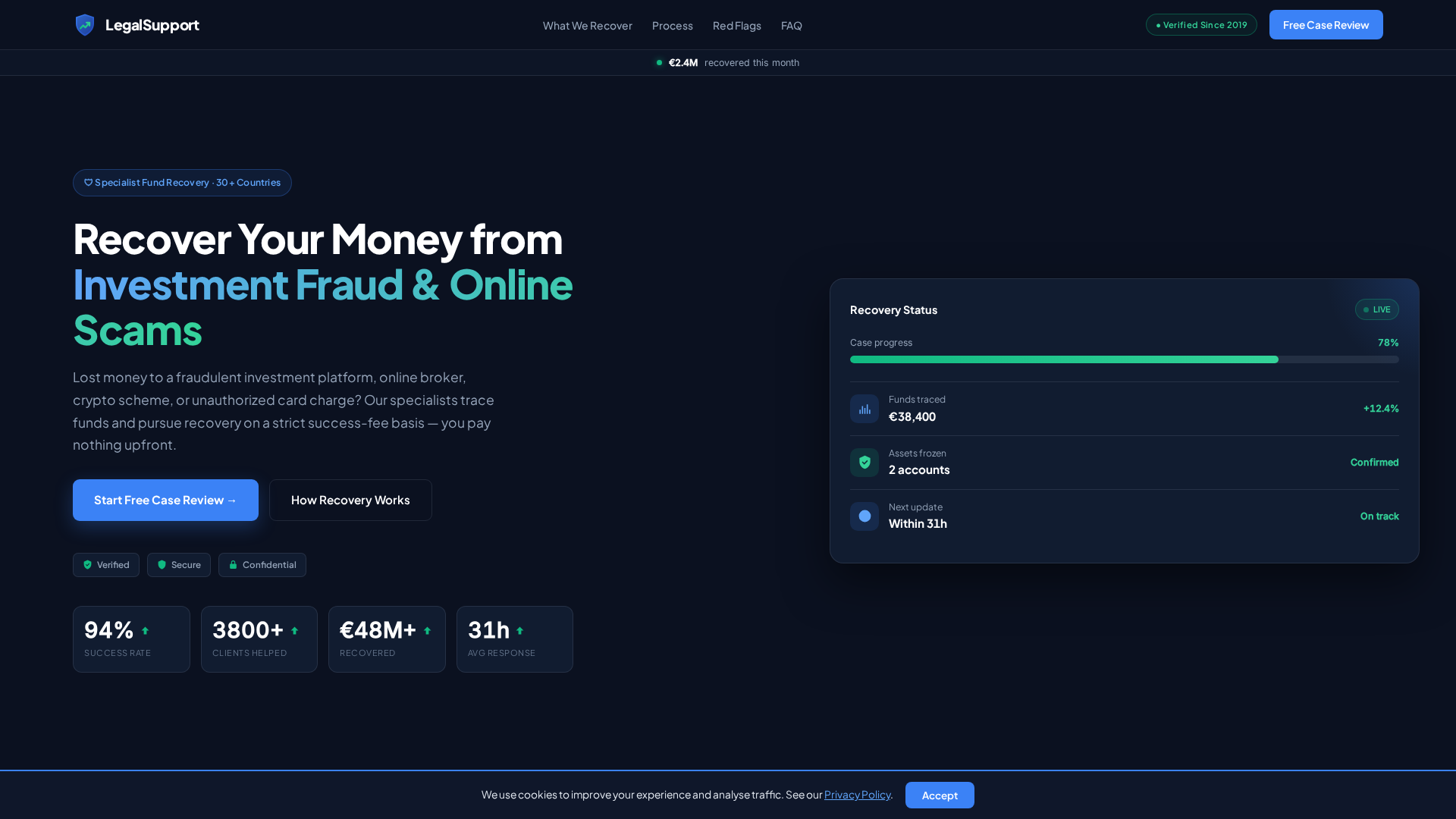 Screenshot of legalsupport.world