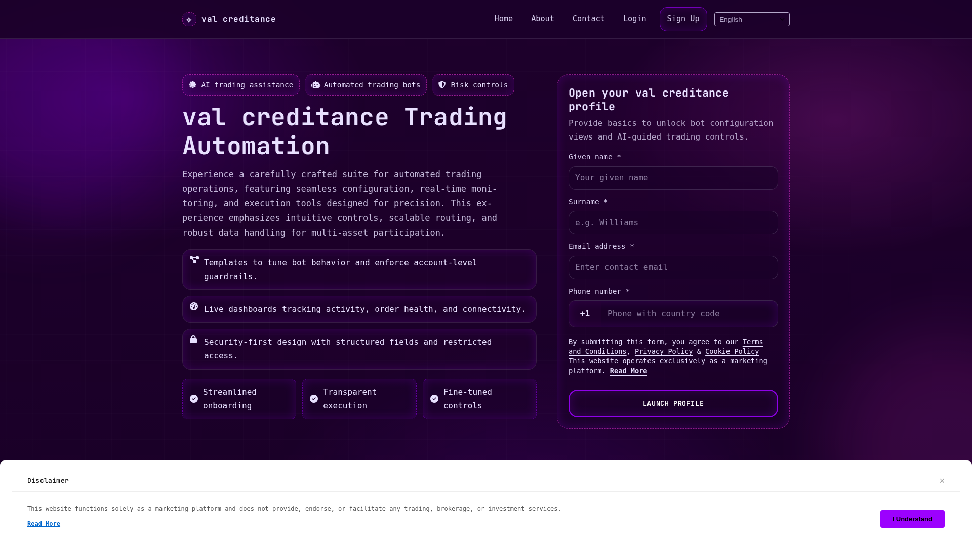 Screenshot of valcreditance.pro