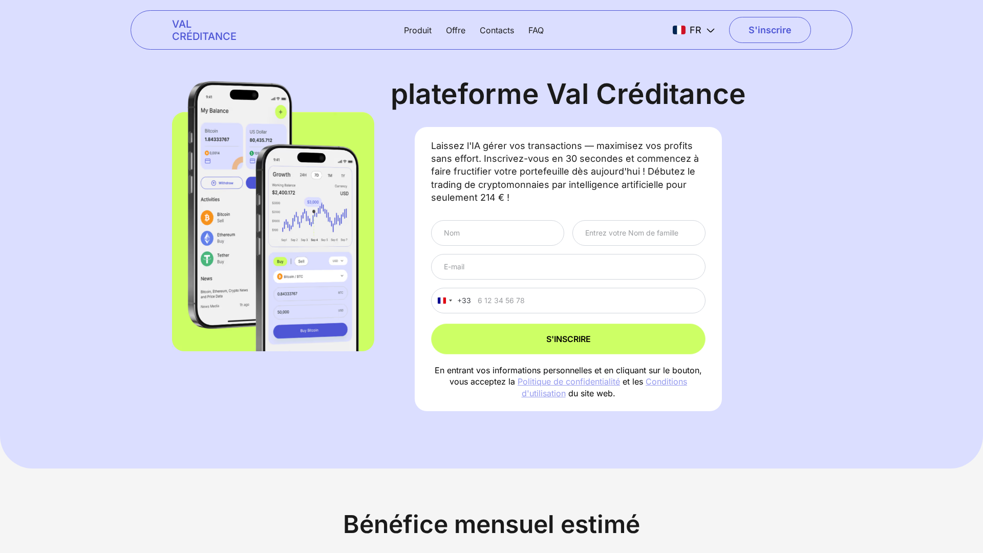 Screenshot of valcreditance.com