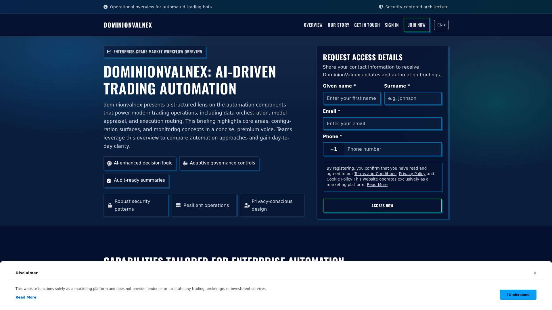 Screenshot of dominionvalnex.pro
