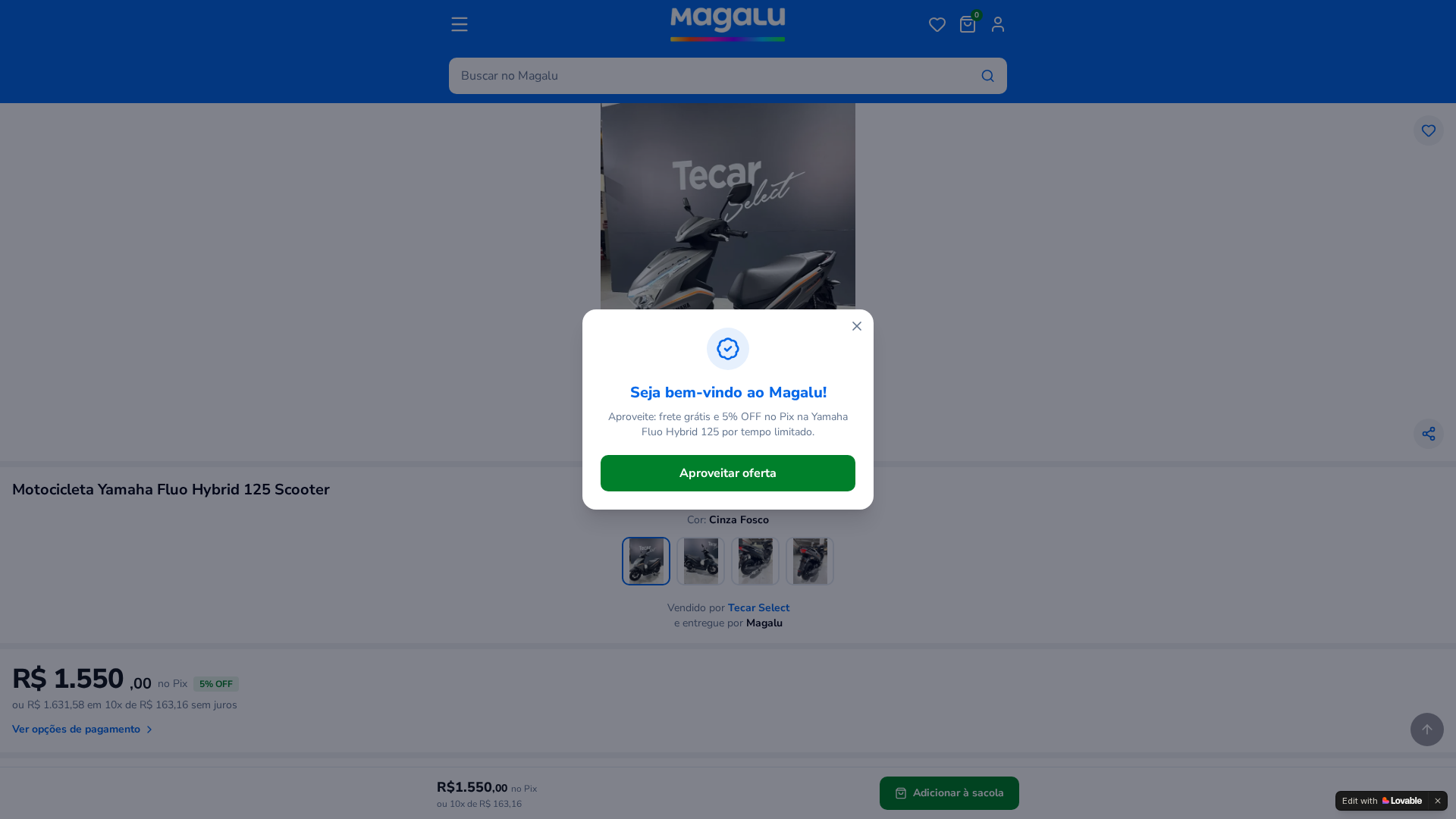 Screenshot of magalumagazineluiza.lovable.app