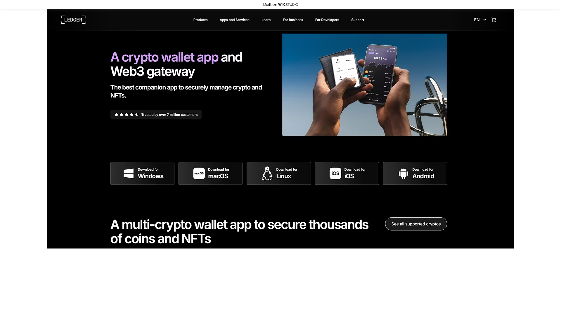 Screenshot of live-ledghelp.wixstudio.com