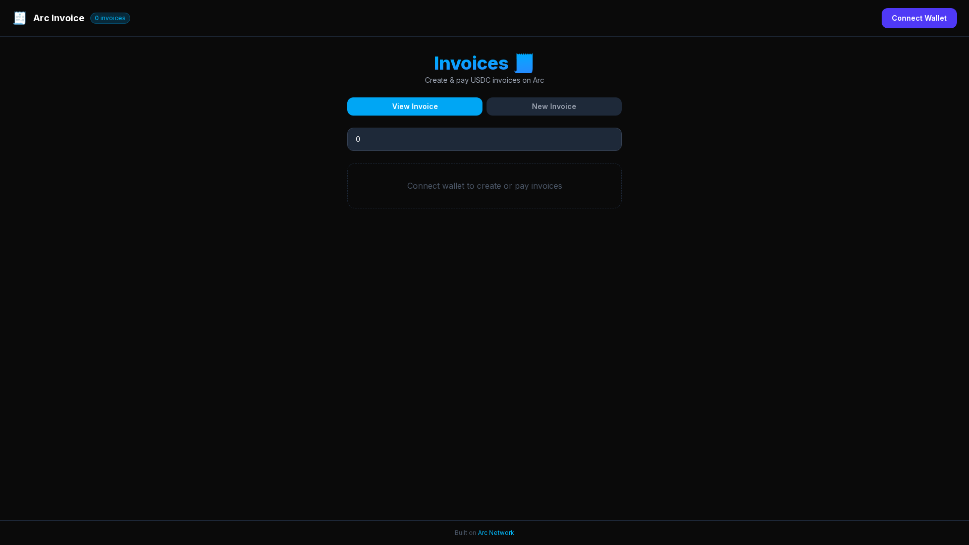 Screenshot of arc-invoice-1i1.pages.dev