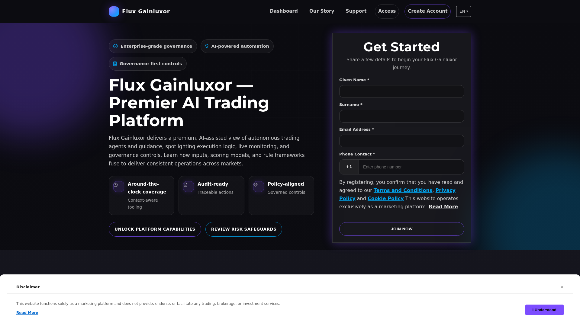 Screenshot of fluxgainluxor.click