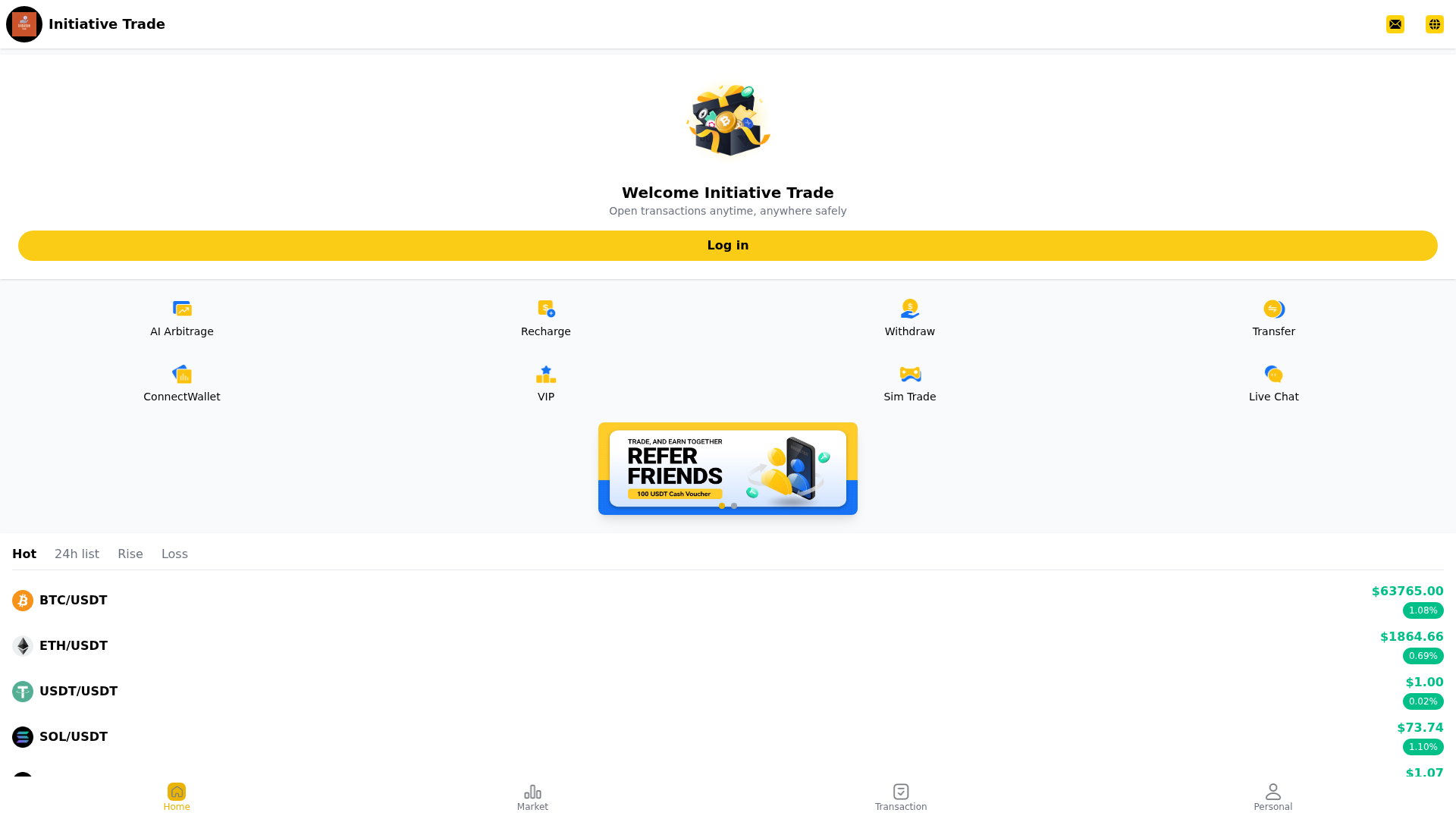 Screenshot of initiativetrade.com