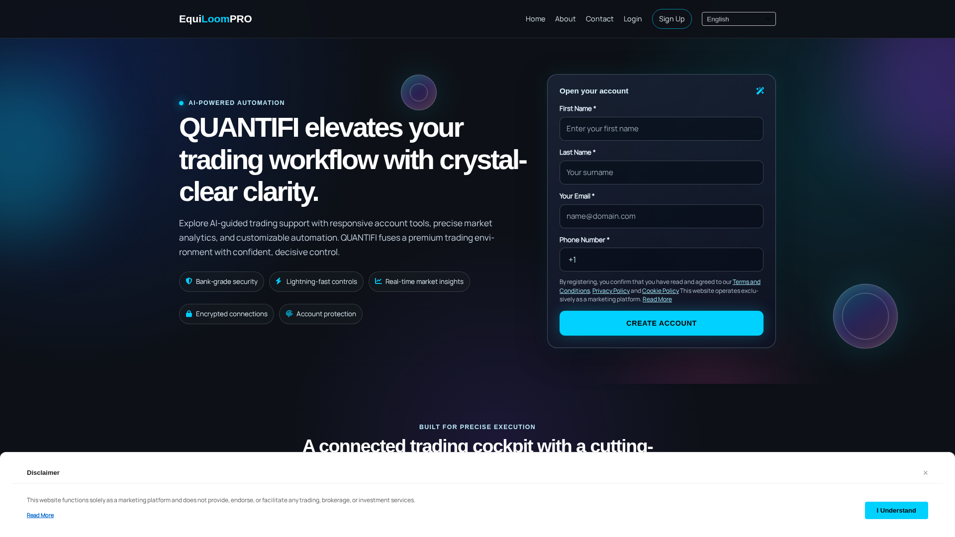Screenshot of quantifi.click