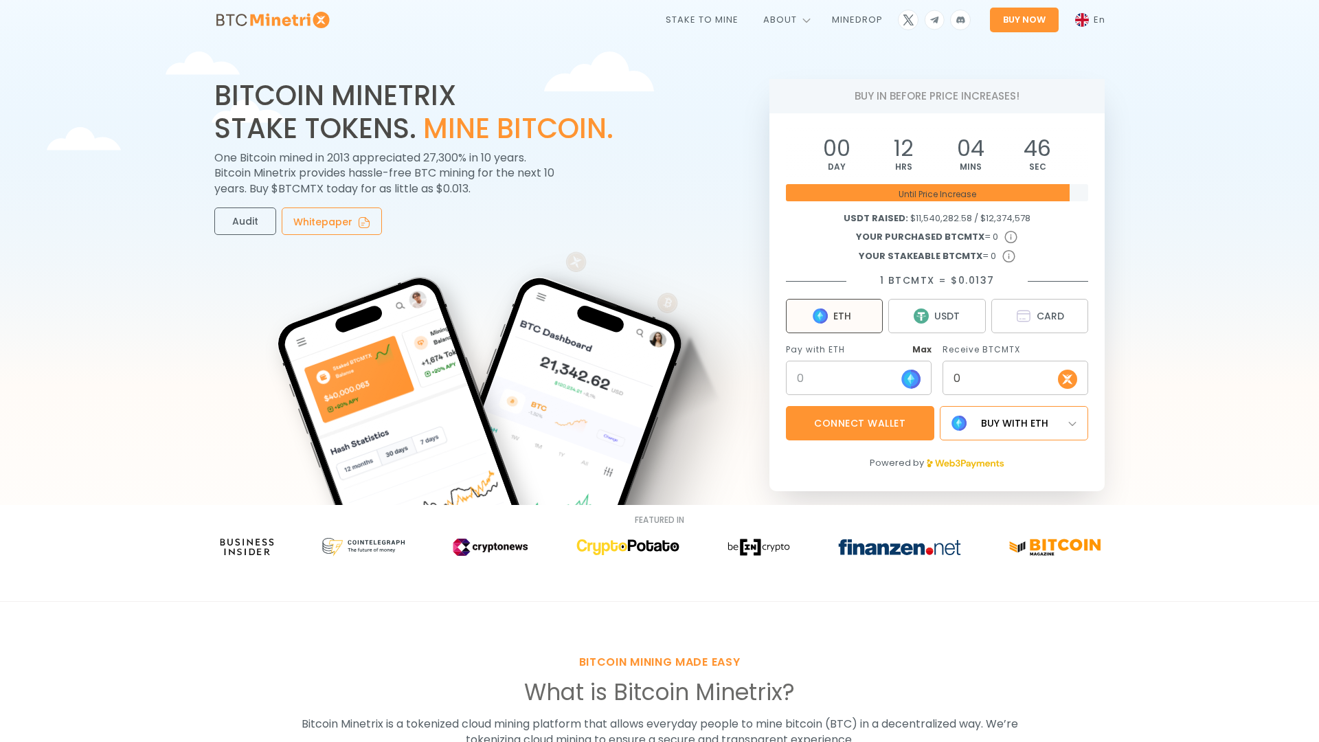Screenshot of bitcoinminetrix-com.pages.dev