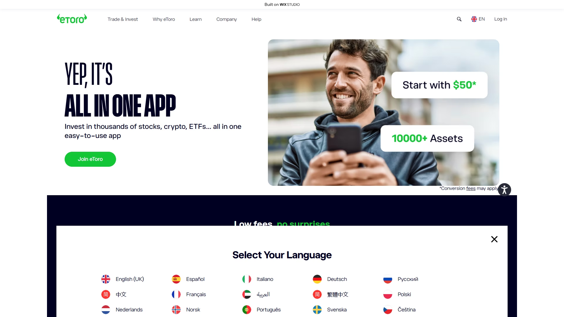 Screenshot of nav-etarre-apps.wixstudio.com