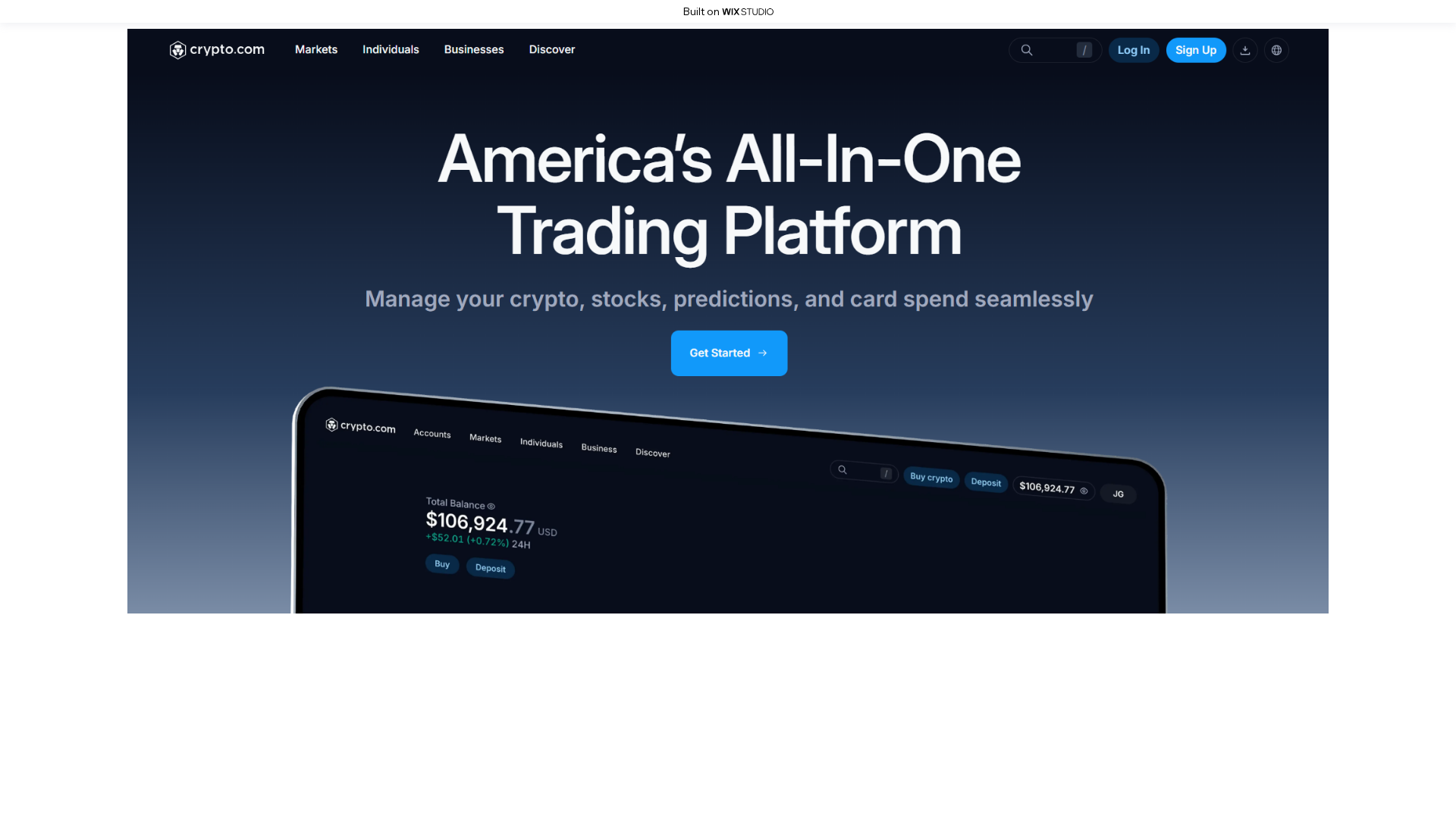 Screenshot of appscrypto-com.wixstudio.com