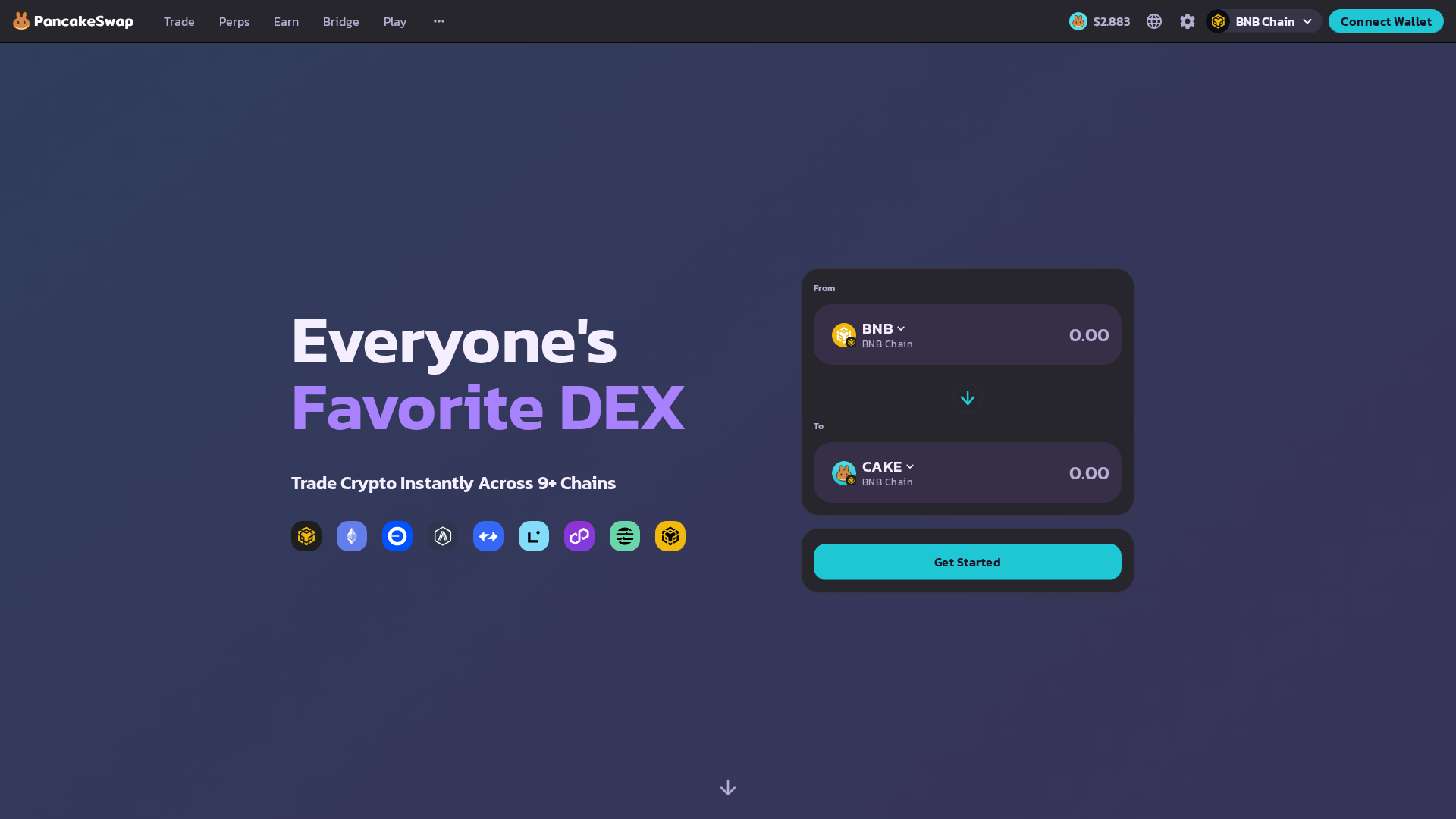 Screenshot of pancakeswap-dex.netlify.app
