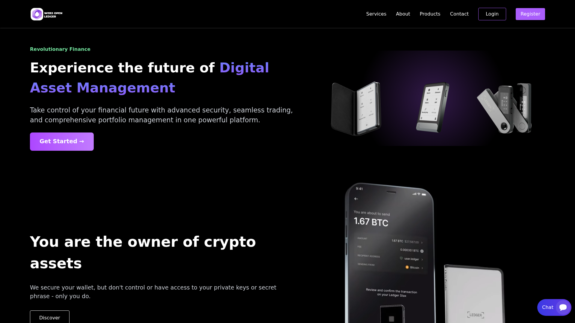 Screenshot of web3openledger.com