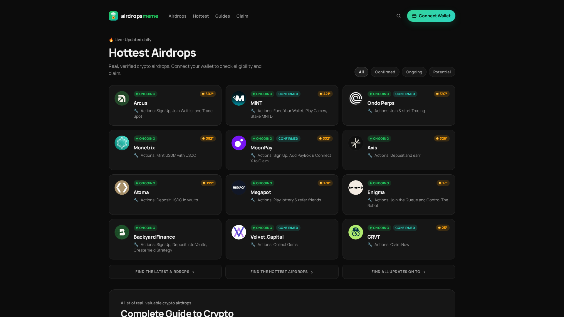 Screenshot of airdropmemes.trade