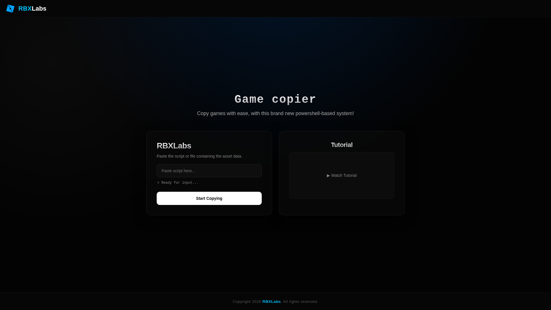 Screenshot of rbxlabs.vercel.app