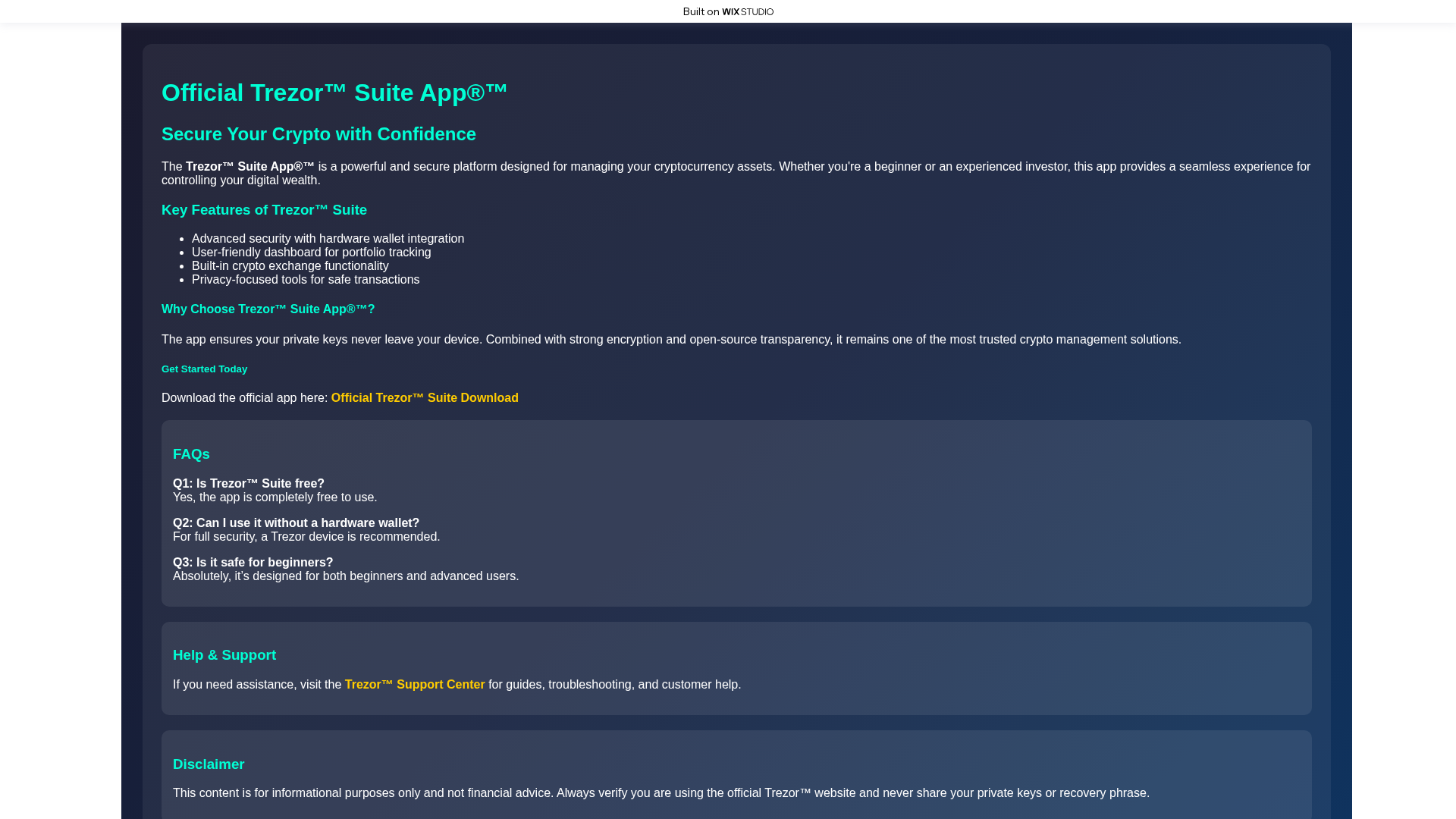 Screenshot of en-suiterzer.wixstudio.com