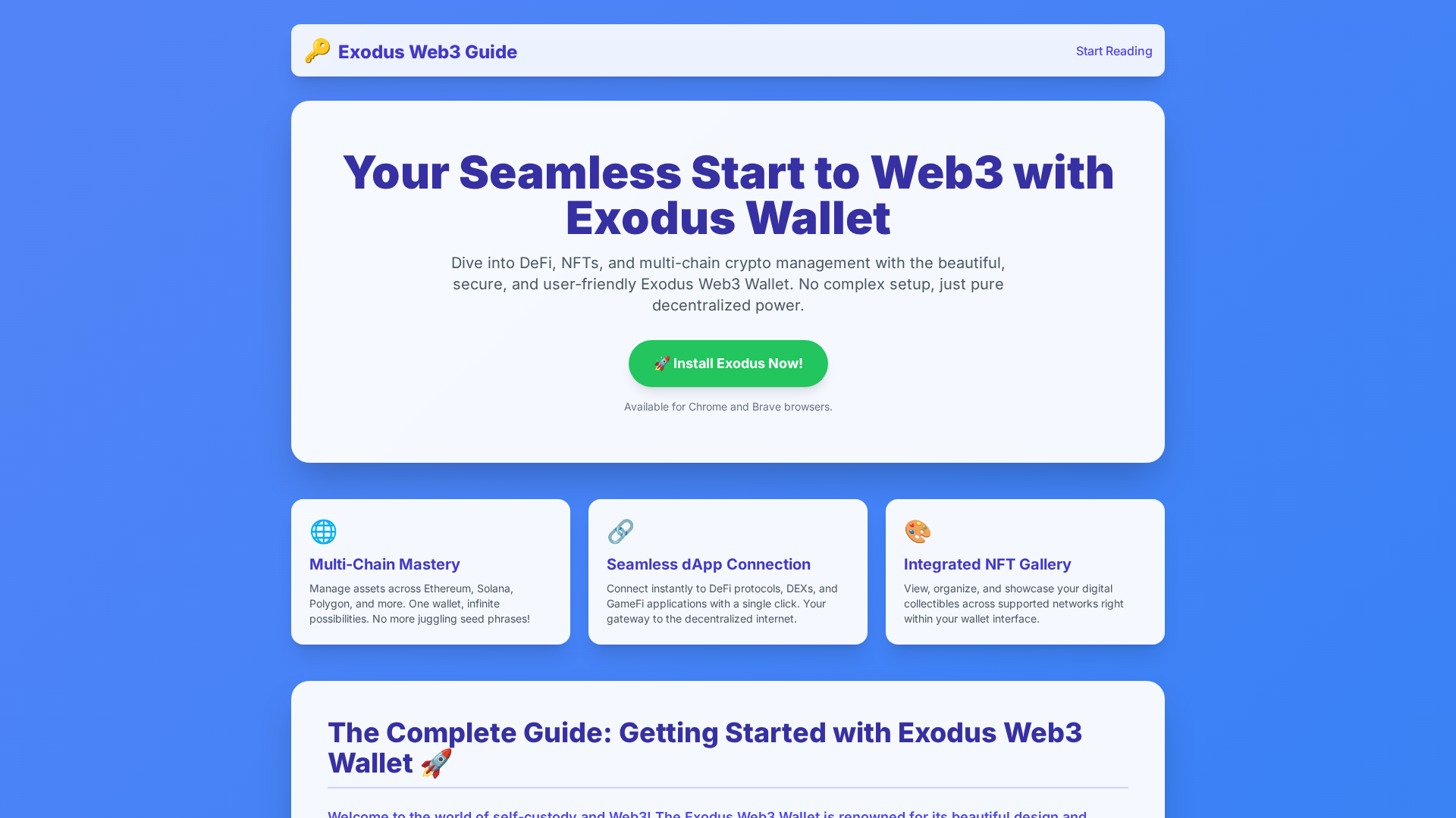 Screenshot of home-web3-exodus.pages.dev