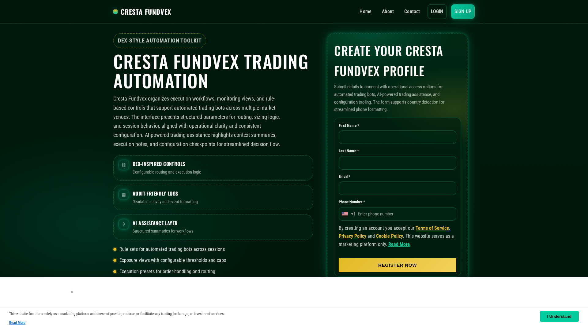 Screenshot of crestafundvex-software.com