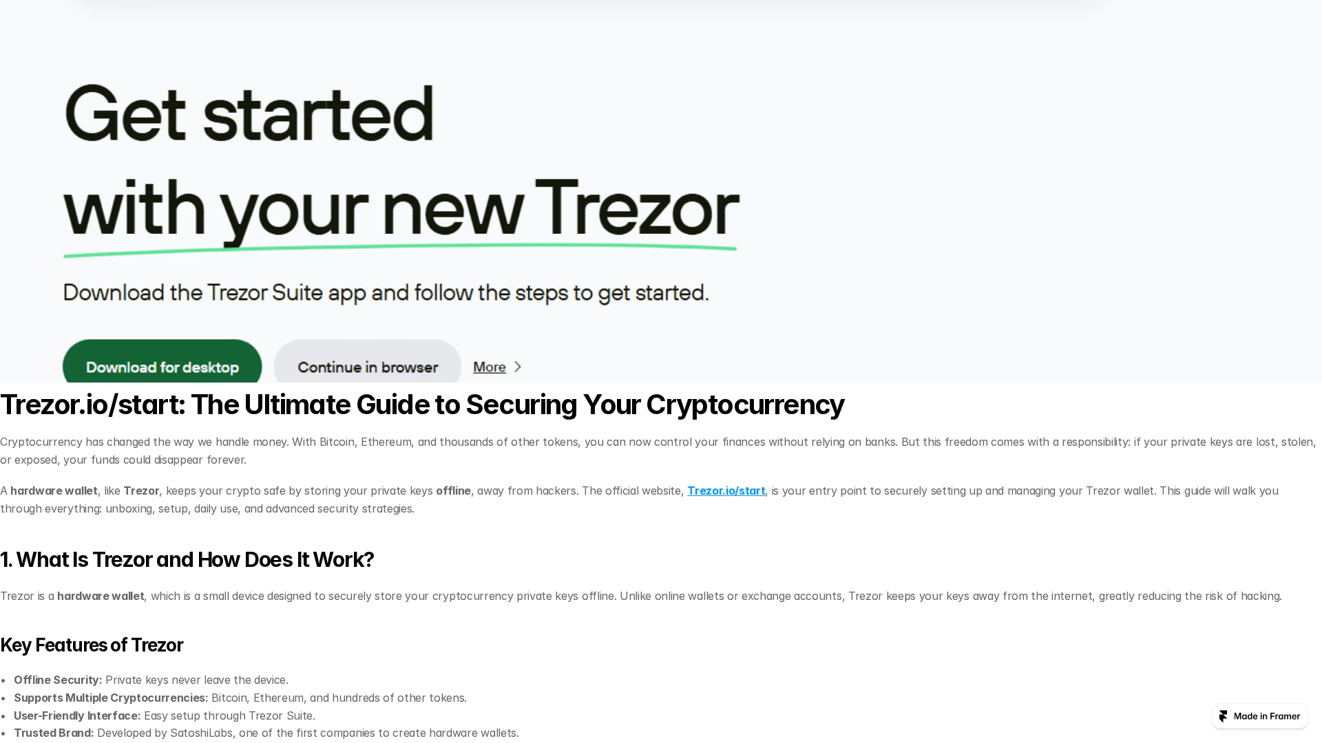 Screenshot of appstart-trzr.framer.media