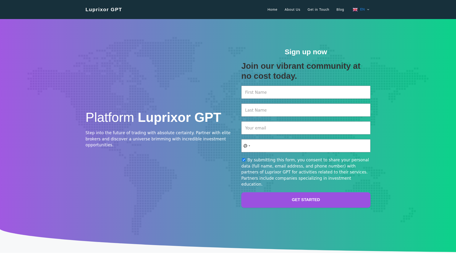 Screenshot of theluprixorgpt.com