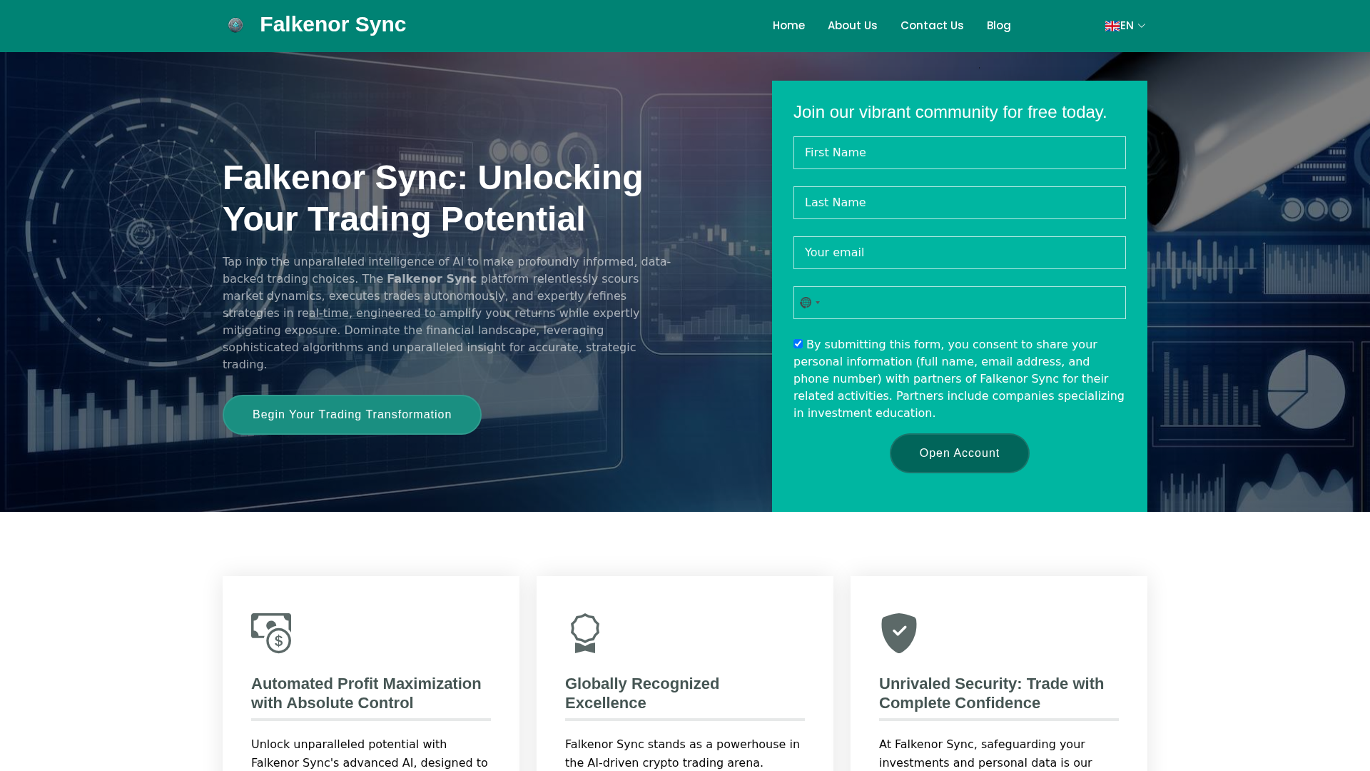 Screenshot of falkenorsync.org