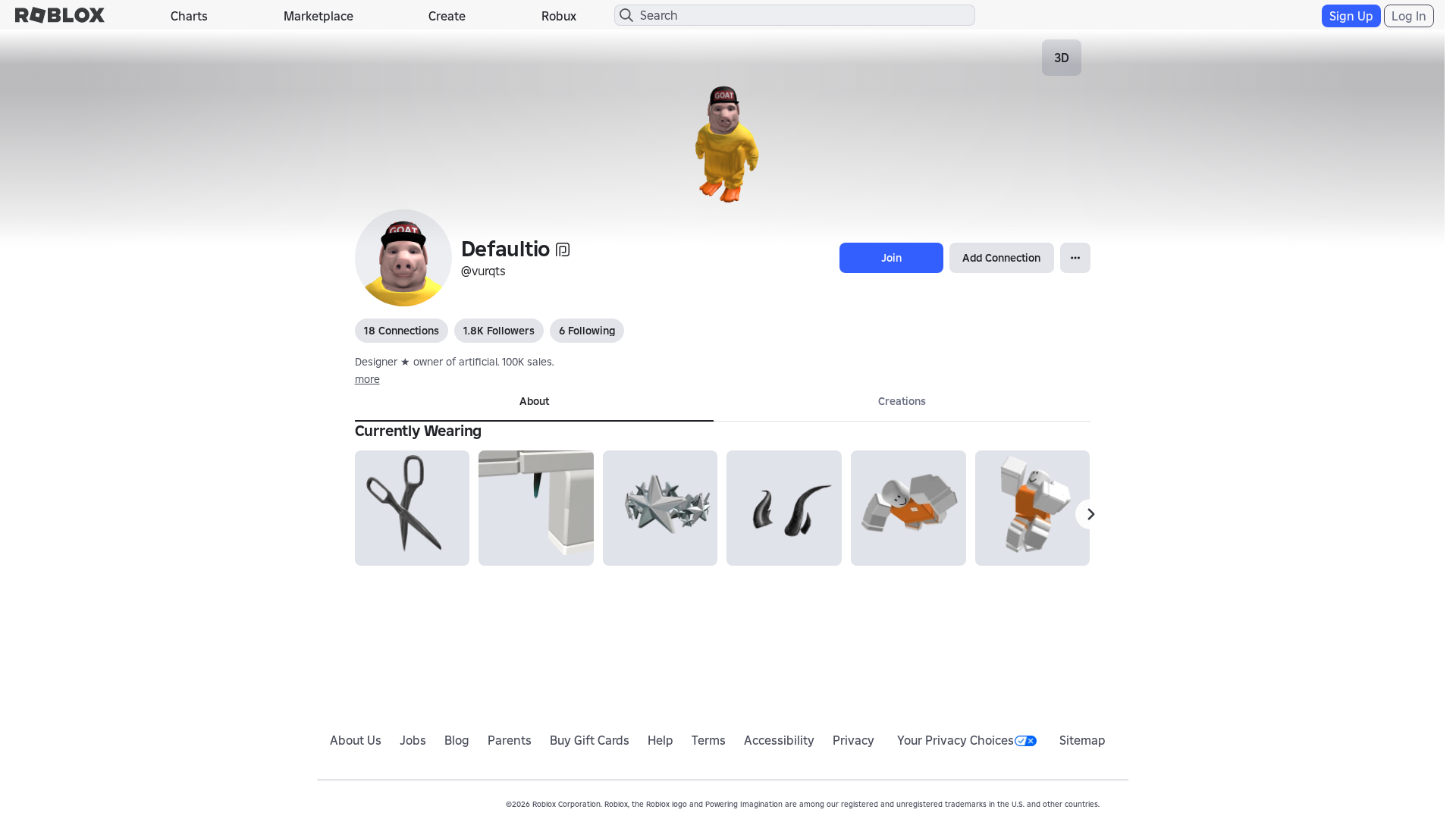 Screenshot of www.roblox.tc