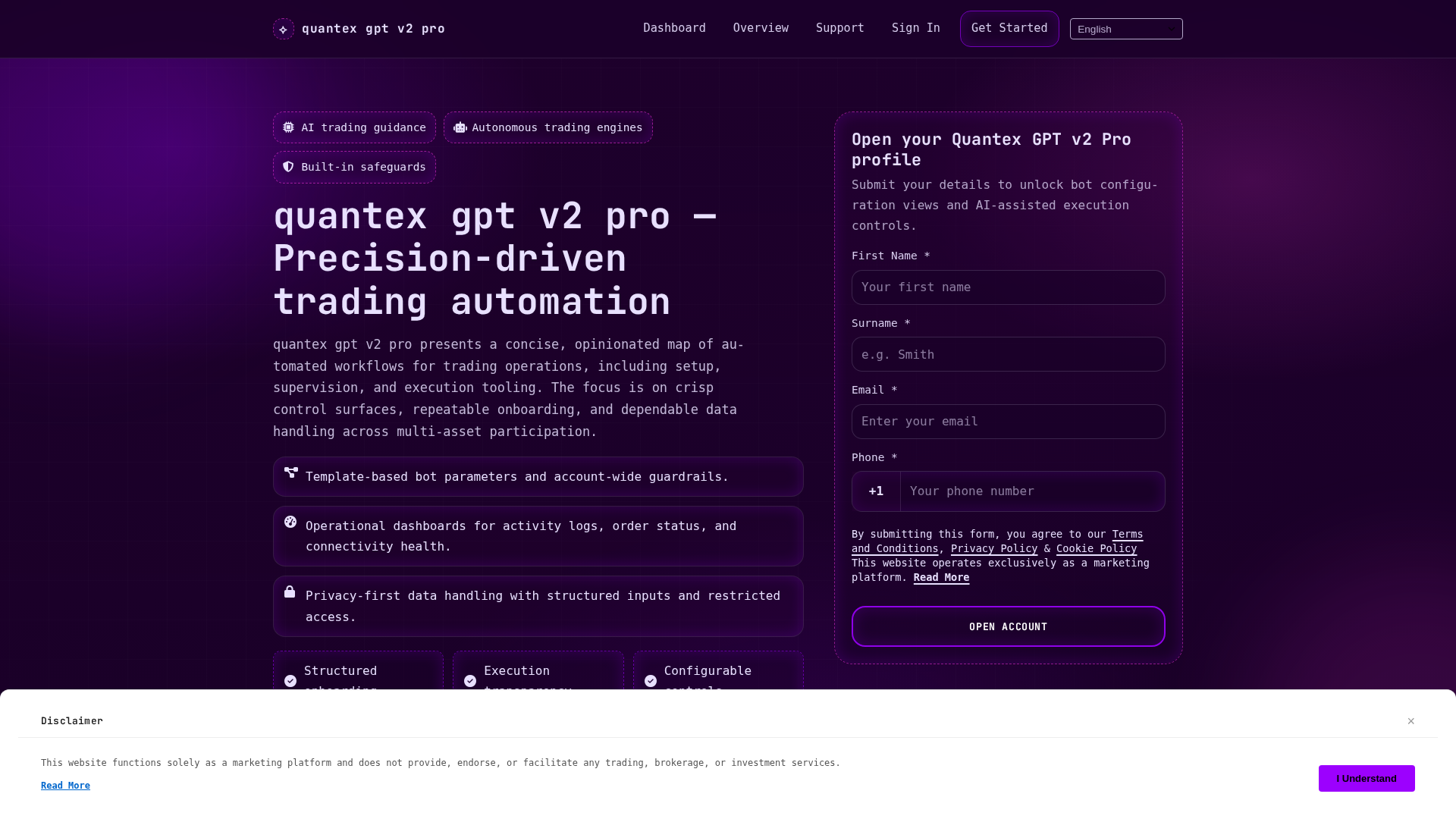 Screenshot of quantexgptv2pro.digital