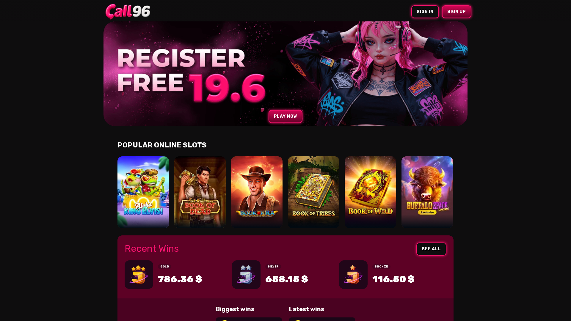 Screenshot of call96-au.com