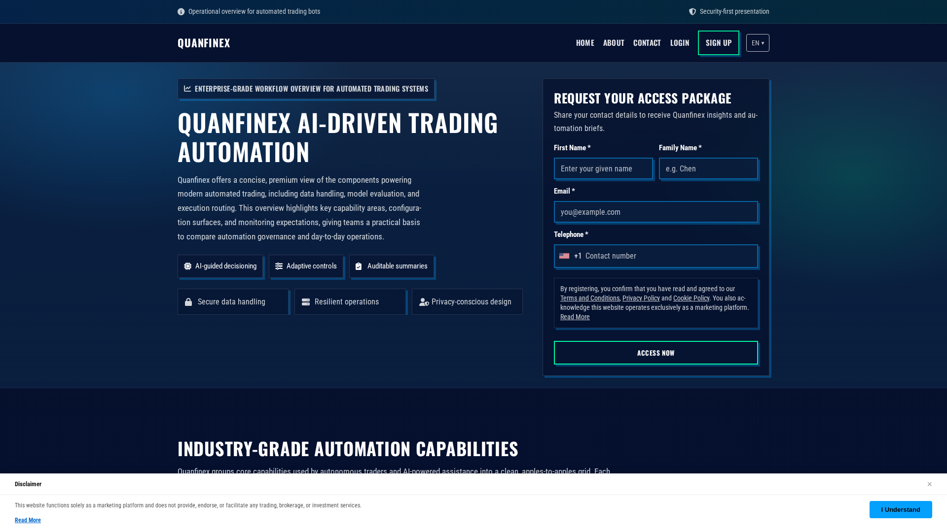 Screenshot of quanfinex.digital