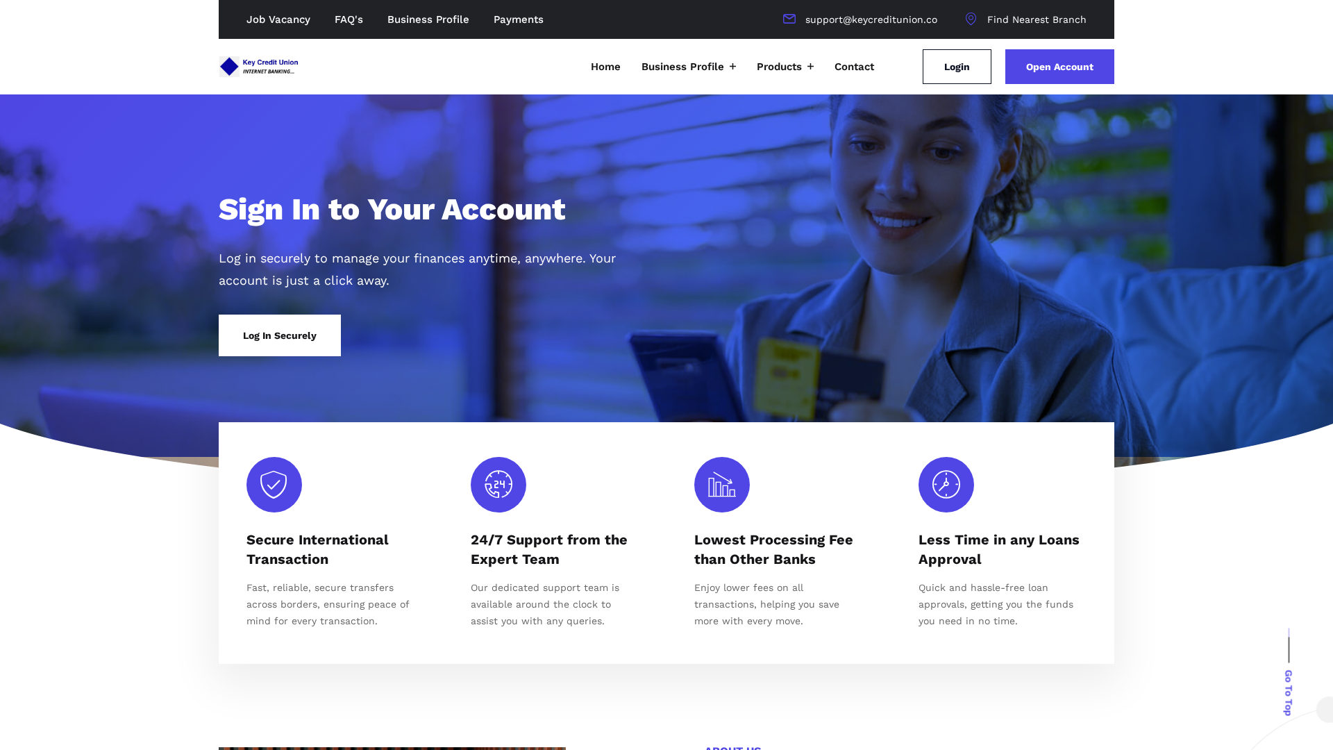 Screenshot of keycreditunion.co