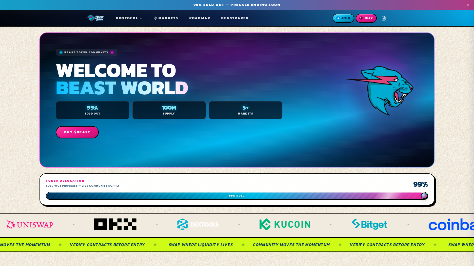 Screenshot of mrbeastofficialcoin.com
