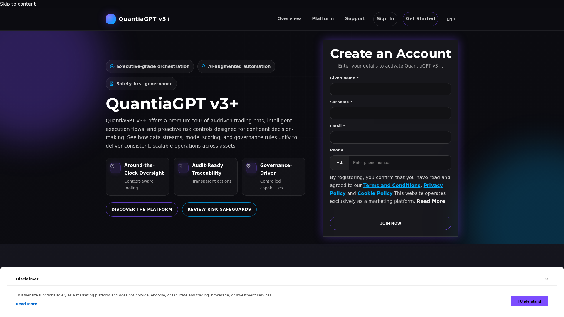 Screenshot of quantiagptv3.click