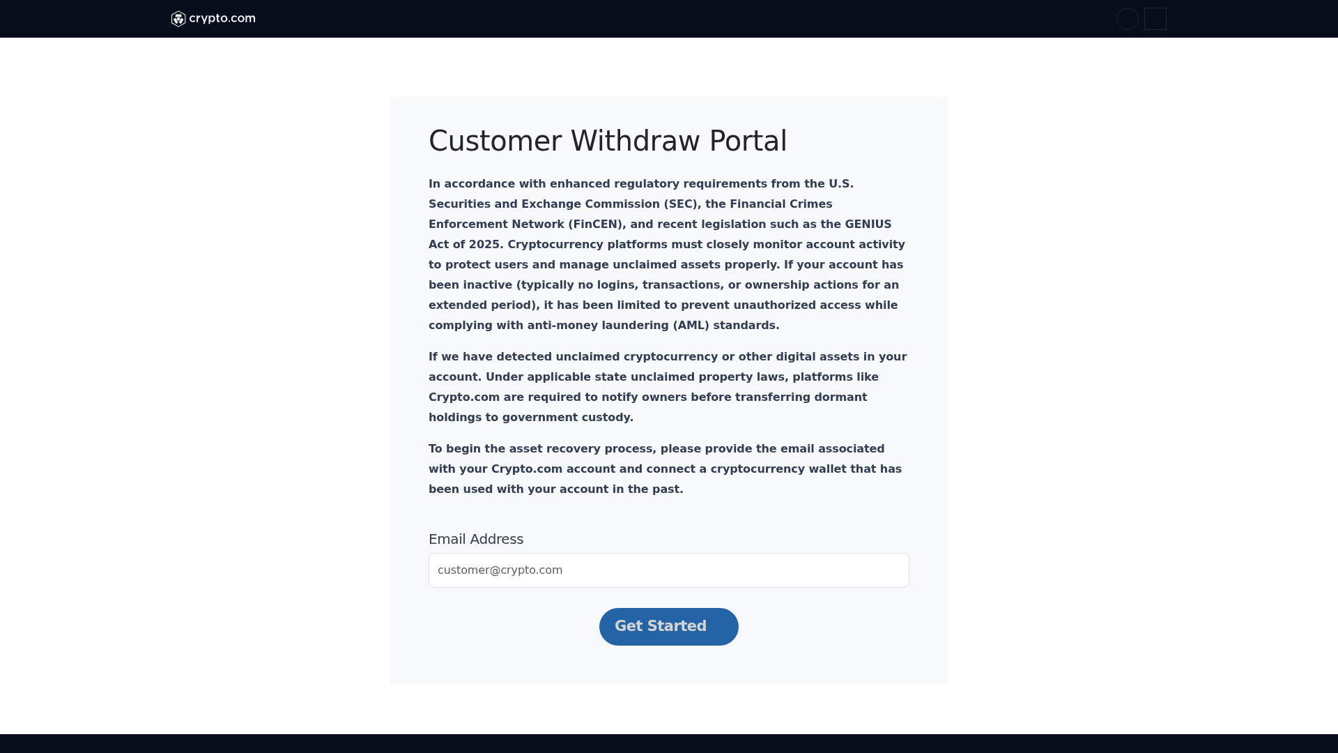 Screenshot of client.841953-crypto.com