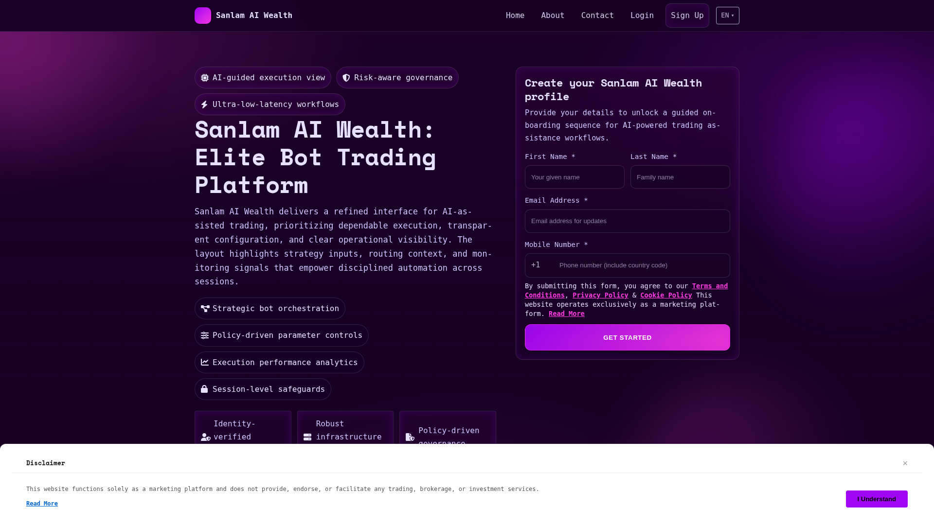 Screenshot of sanlamaiwealth.shop