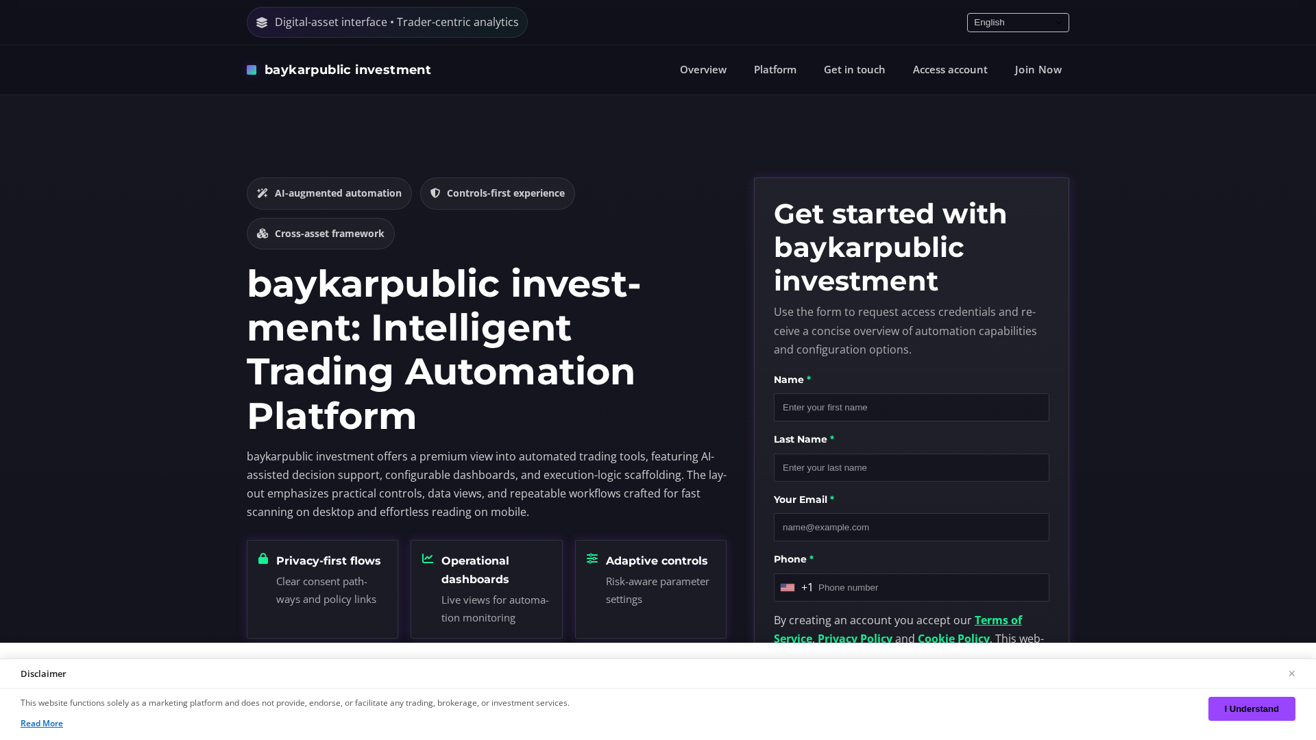 Screenshot of baykarpublic-investmentplatform.com
