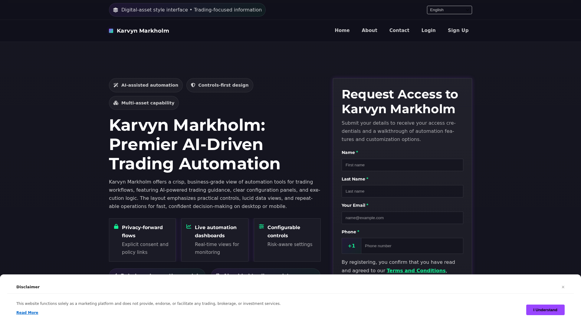 Screenshot of karvynmarkholm.click
