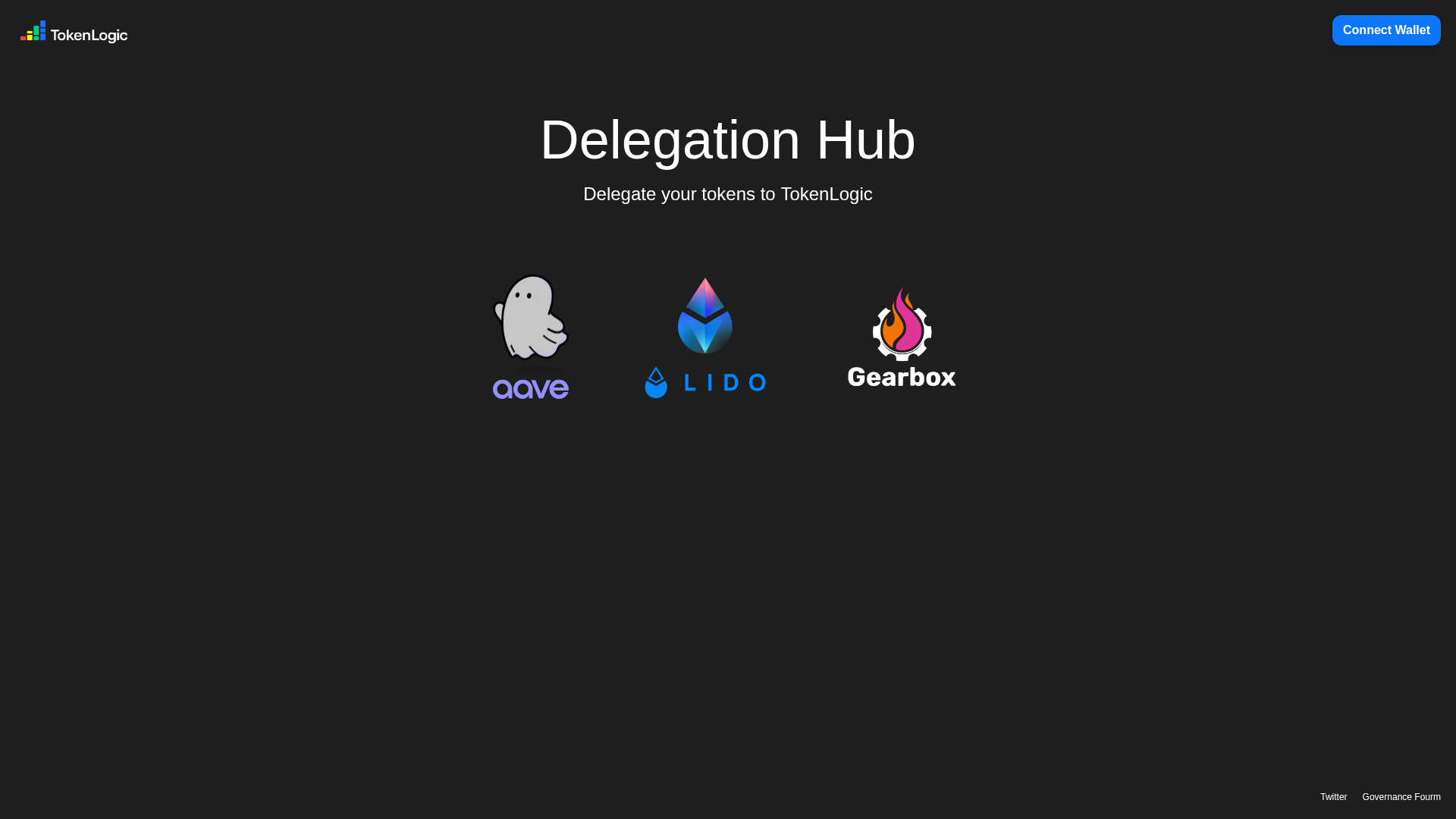 Screenshot of delegate.tokenlogic.xyz