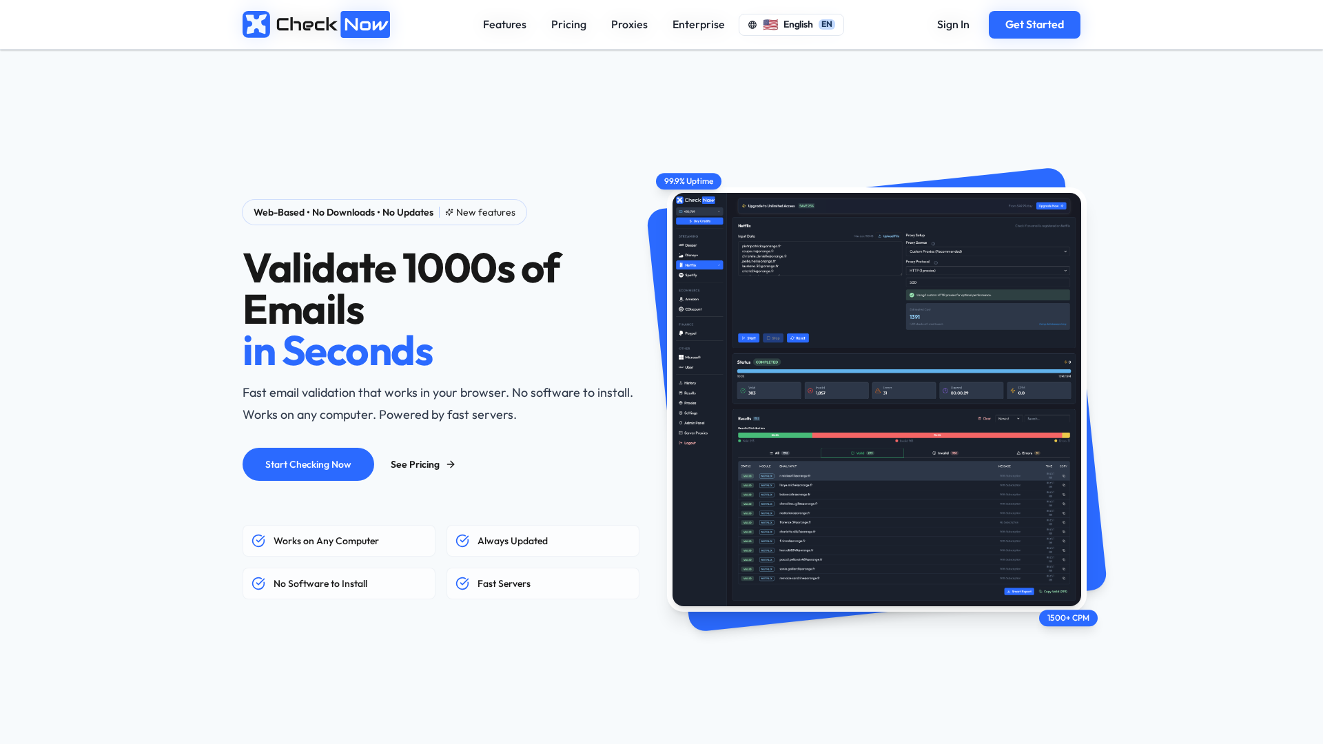 Screenshot of checknowdemos.live