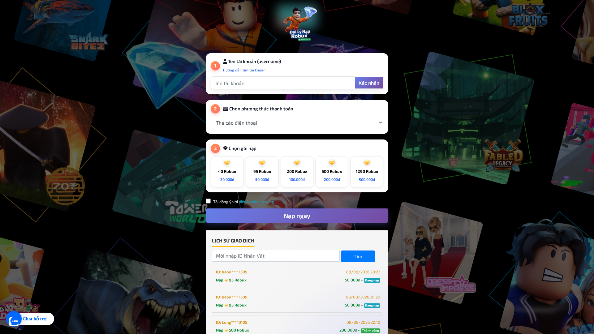 Screenshot of naproblox.id.vn