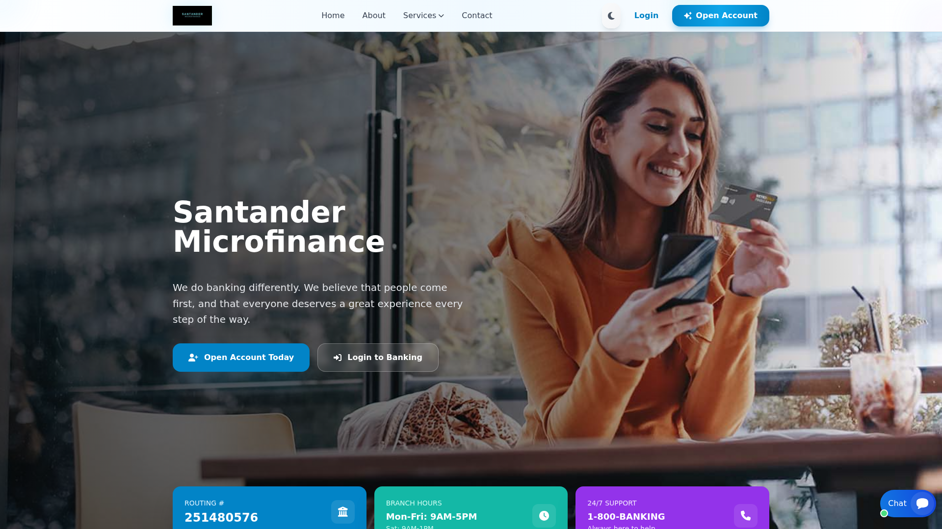 Screenshot of en.santandermicrofinance.com