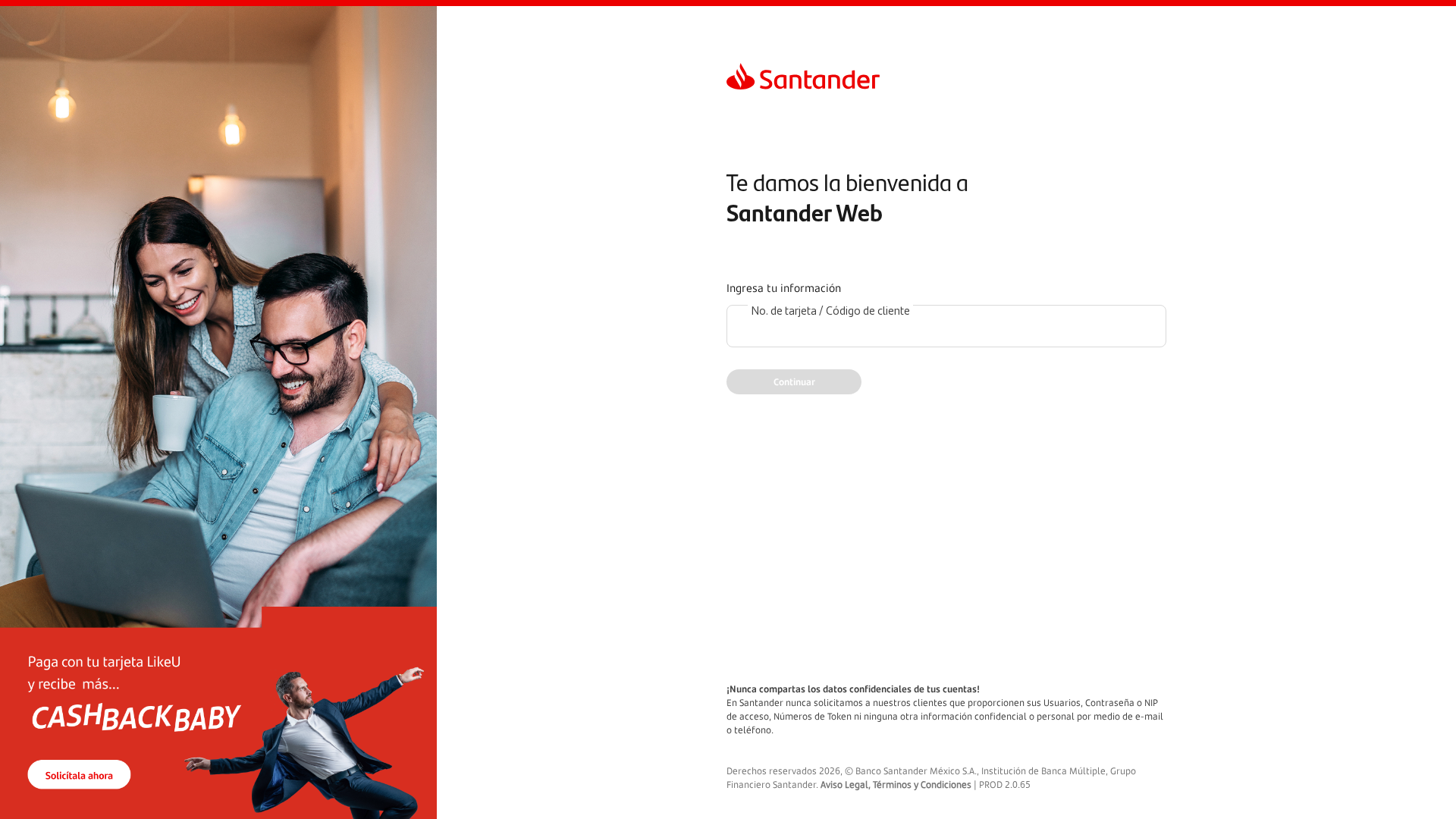 Screenshot of credinominasantandermx.iceiy.com