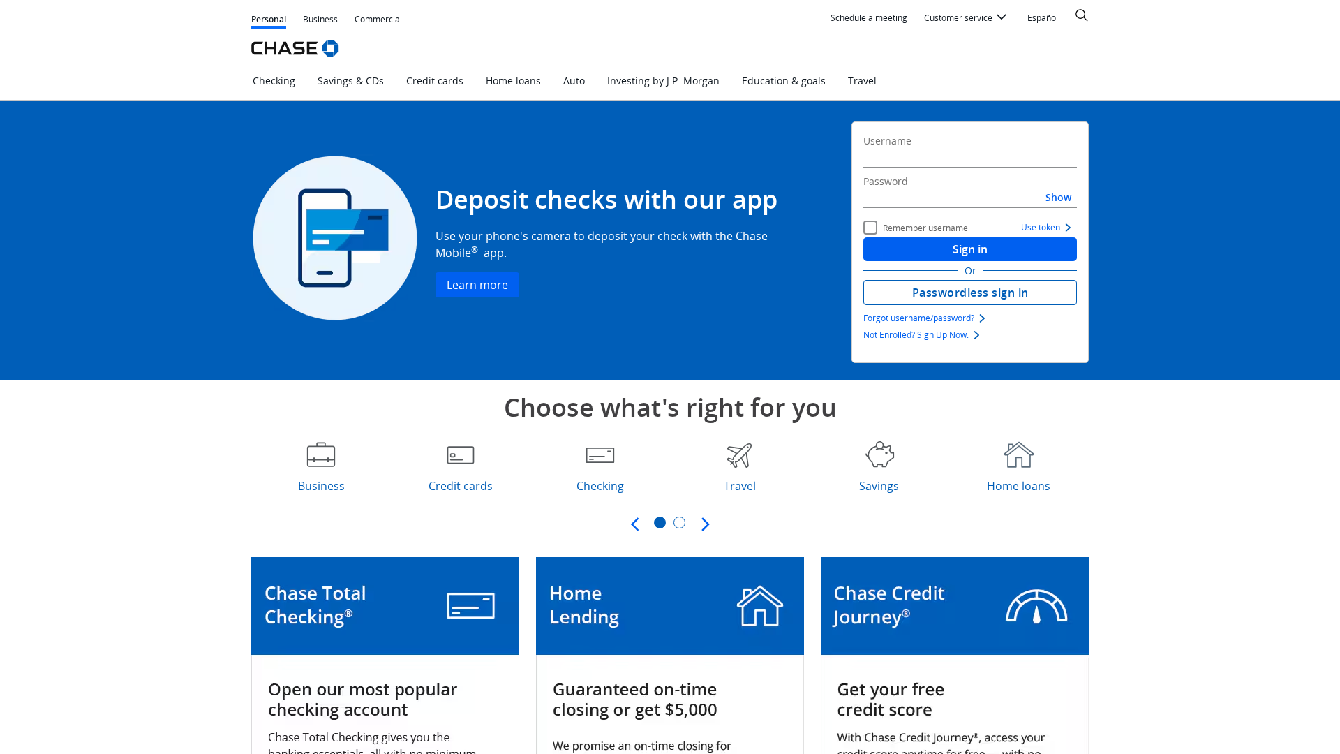Screenshot of chase.com.cobblestonesw.com