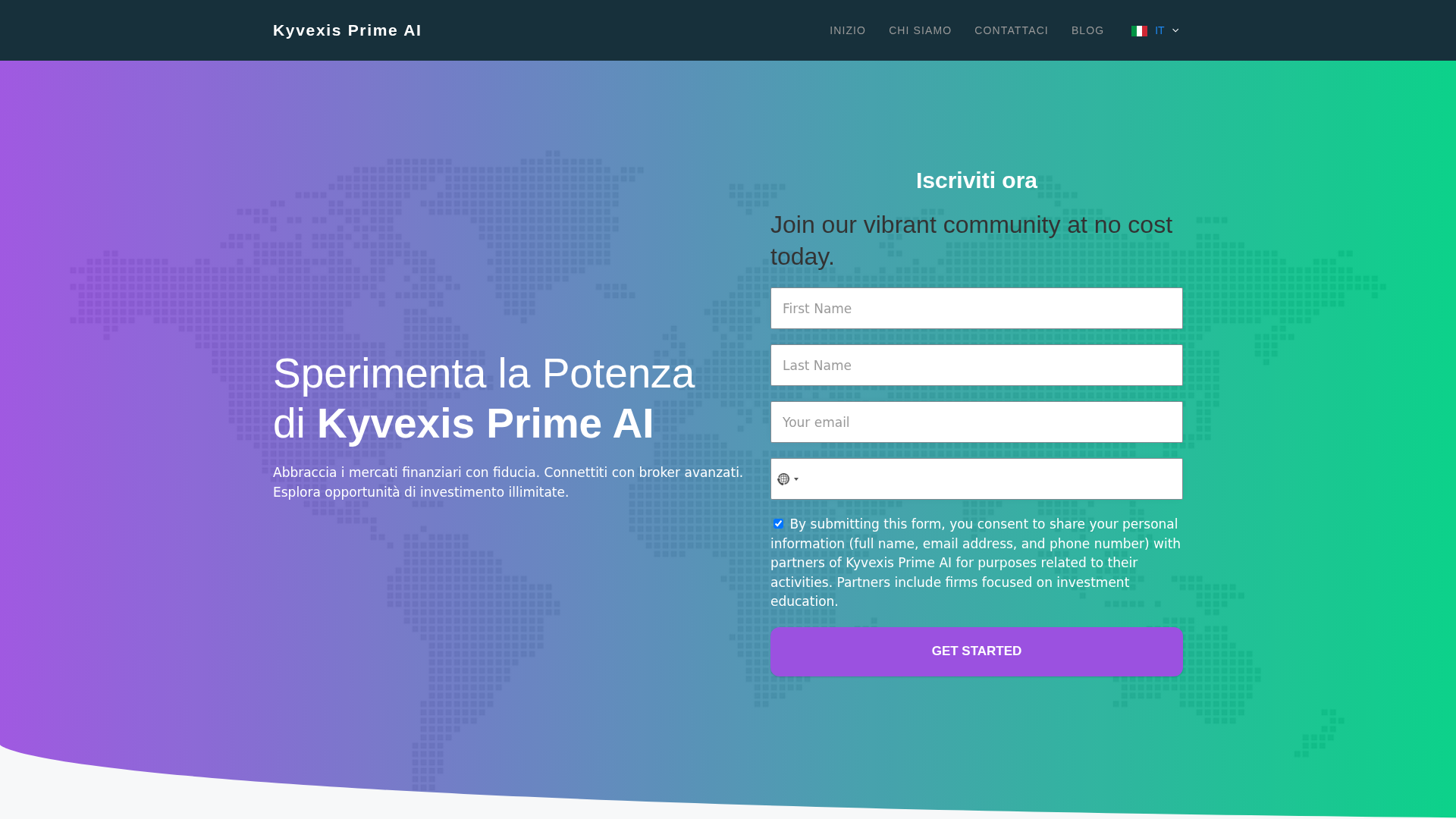 Screenshot of thekyvexisprimeai.com