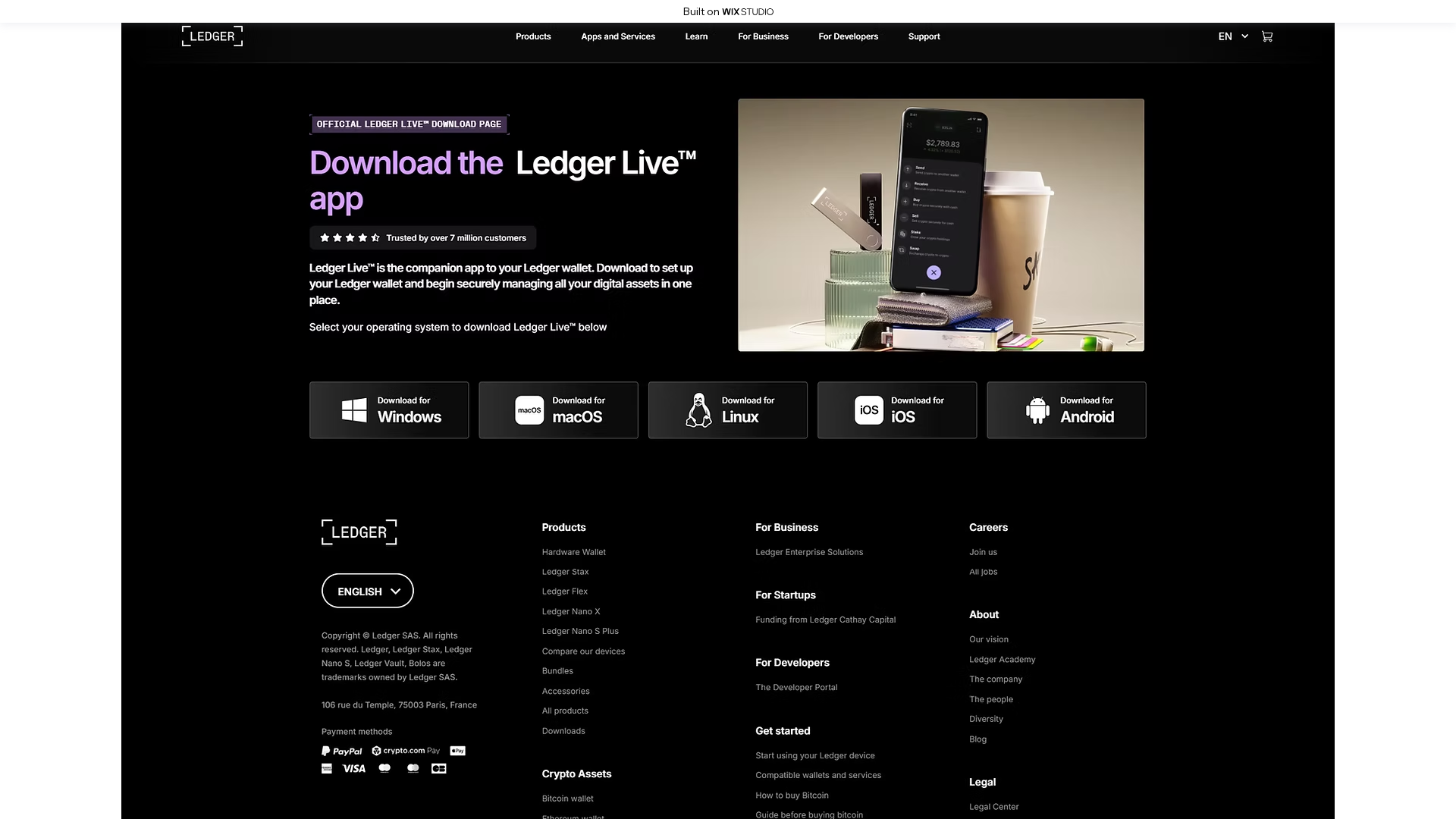 Screenshot of global-ledgarus.wixstudio.com
