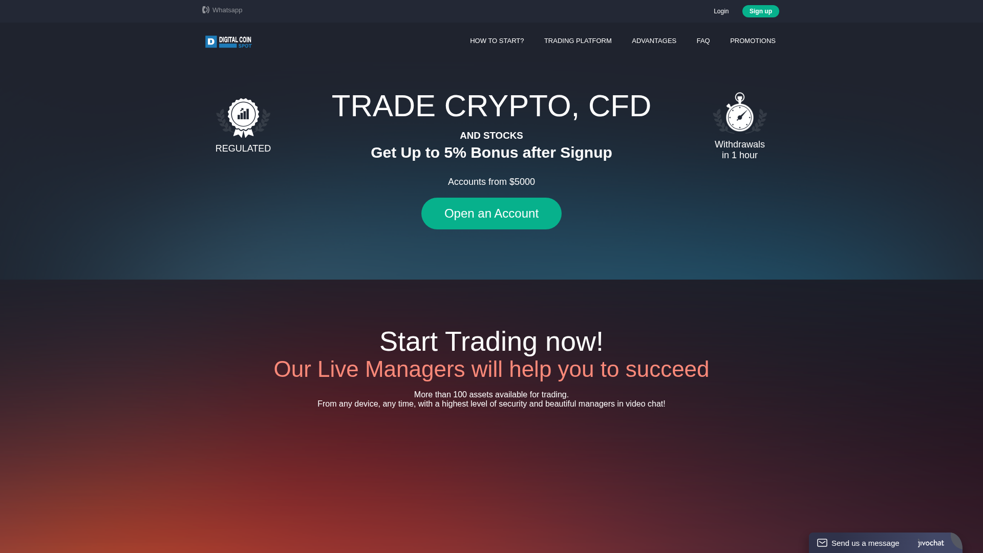 Screenshot of digitalspotschain.com