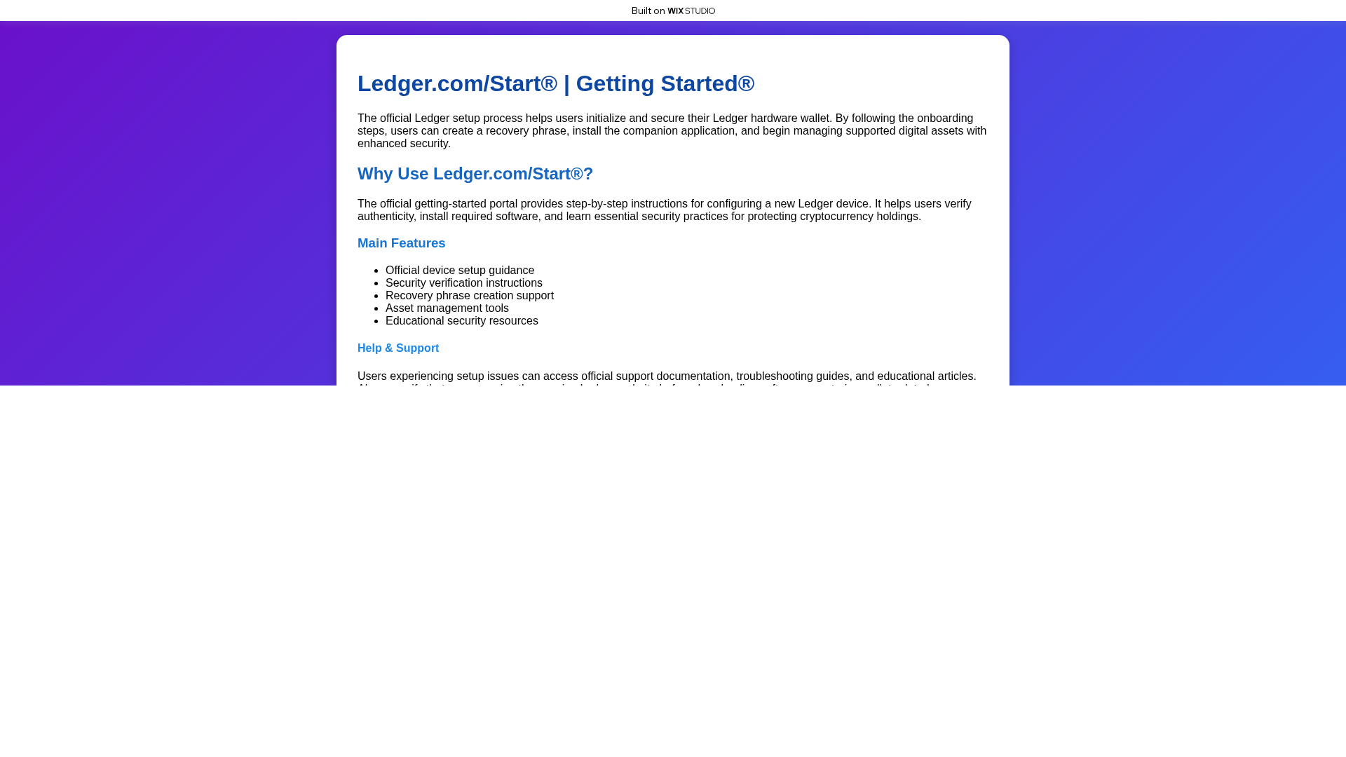 Screenshot of ledggercmsrrt.wixstudio.com