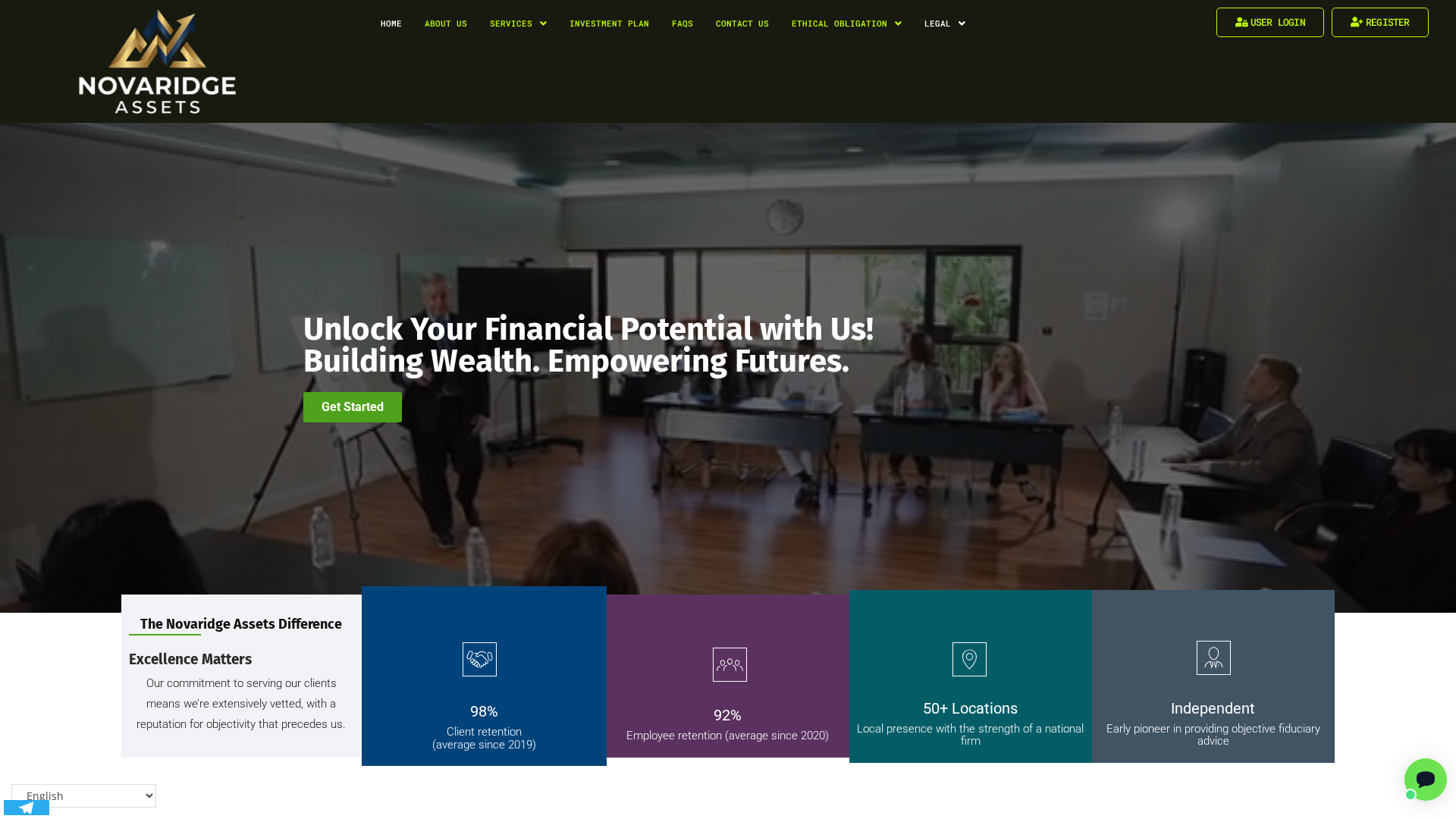 Screenshot of novaridgeassets.com