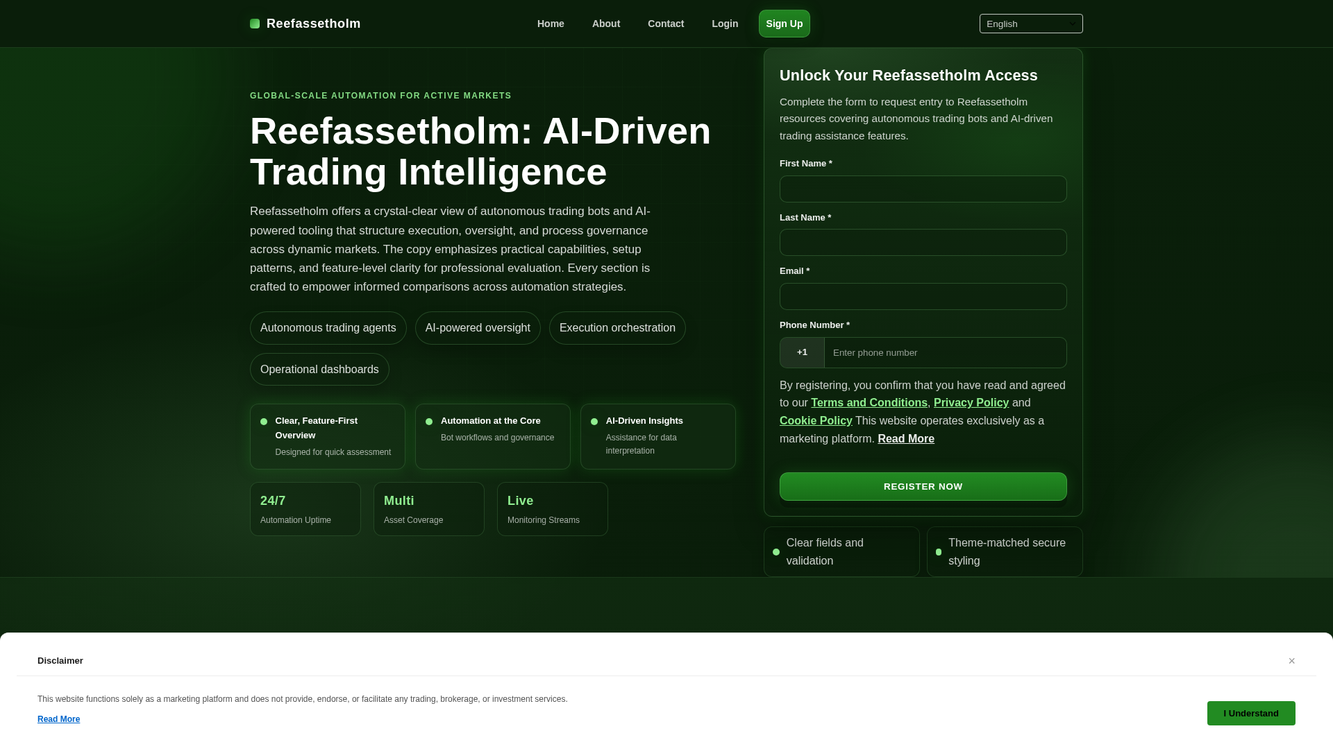 Screenshot of reefassetholm-system.com