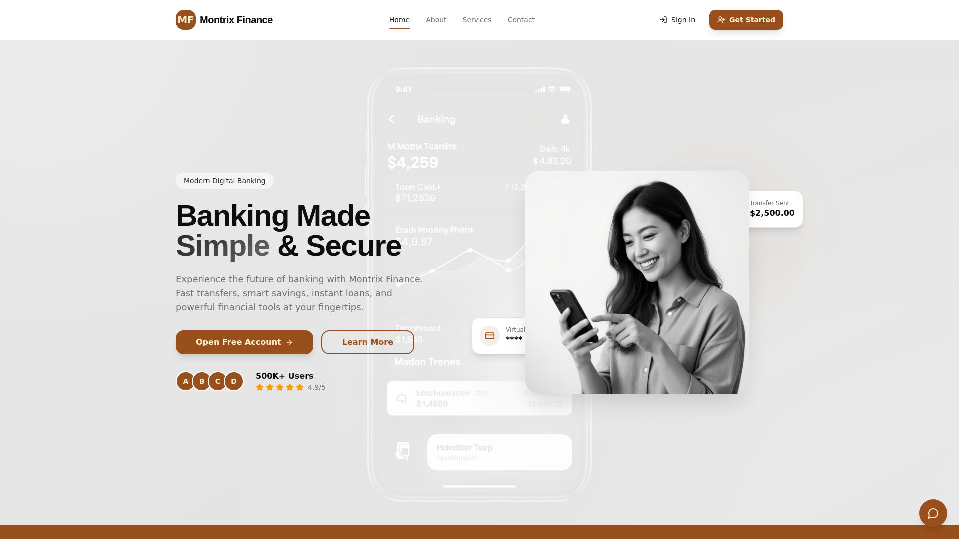 Screenshot of montrixfinance.com